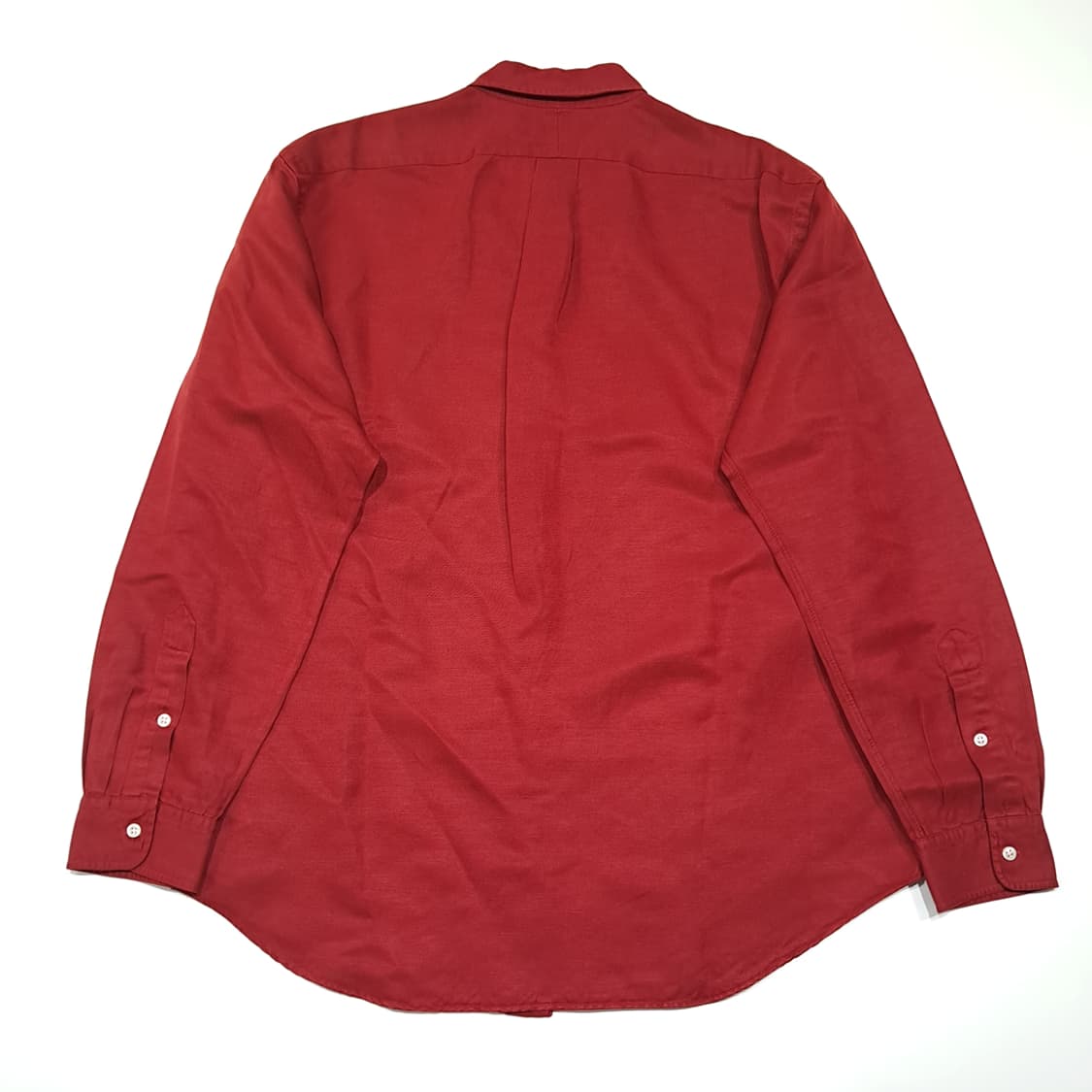 CK055 L 폴로 00s 실크린넨 버튼다운 로얄버건디 셔츠 남방 상품이미지6