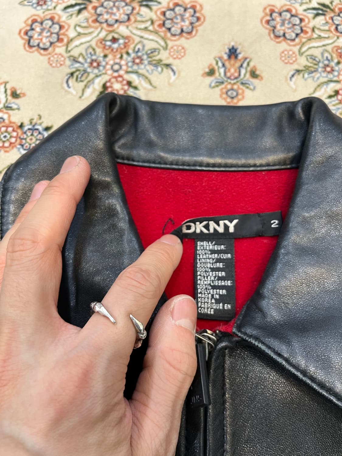 DKNY 리얼 레더 워크 자켓 상품이미지5