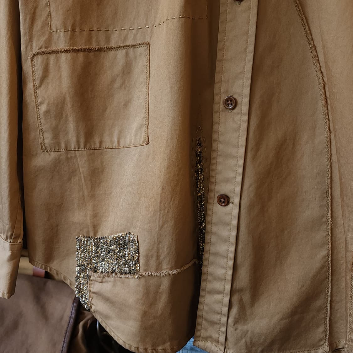 폴로 랄프로렌 여성용 패치워크 비즈 디테일 견장 셔츠 8 상품이미지7