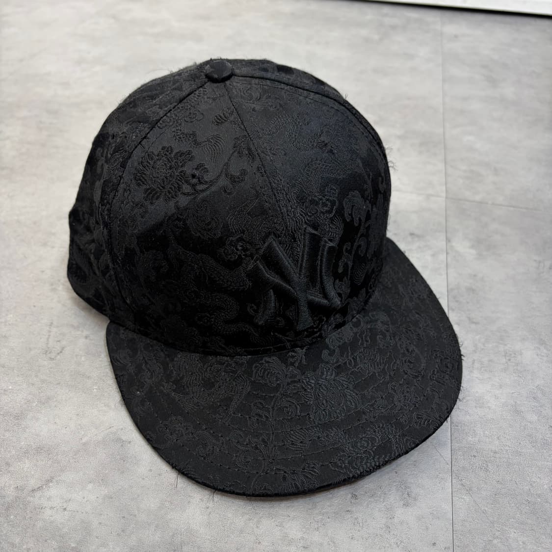 7 뉴에라 뉴욕 양키스 59FIFTY 빈티지 자수 피티드 캡 모자 블랙 상품이미지1