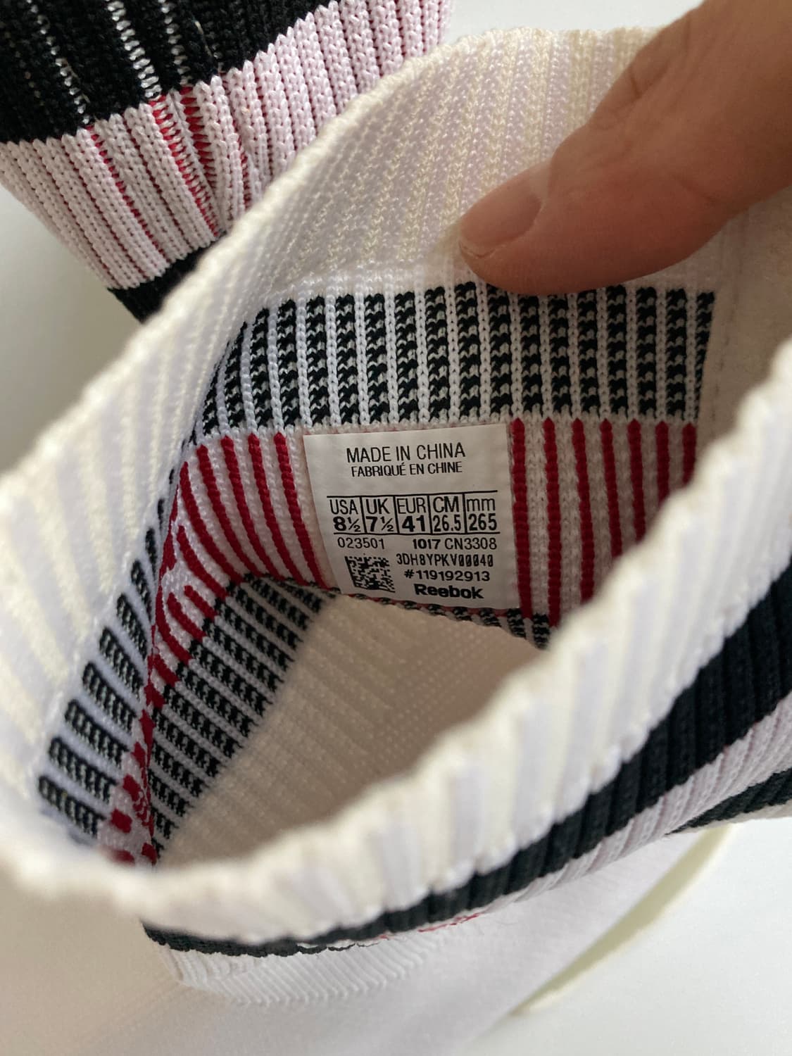 X Reebok Sock Pump High Top 'White' 상품이미지7