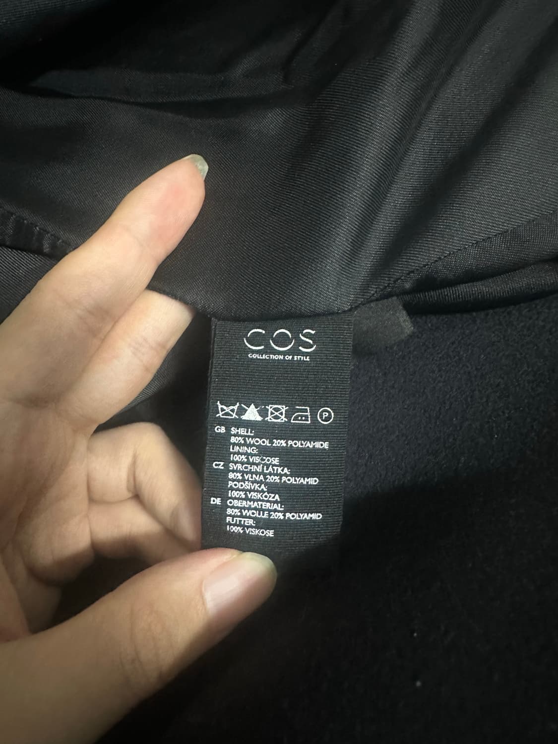 cos 울 히든버튼 자켓 상품이미지3