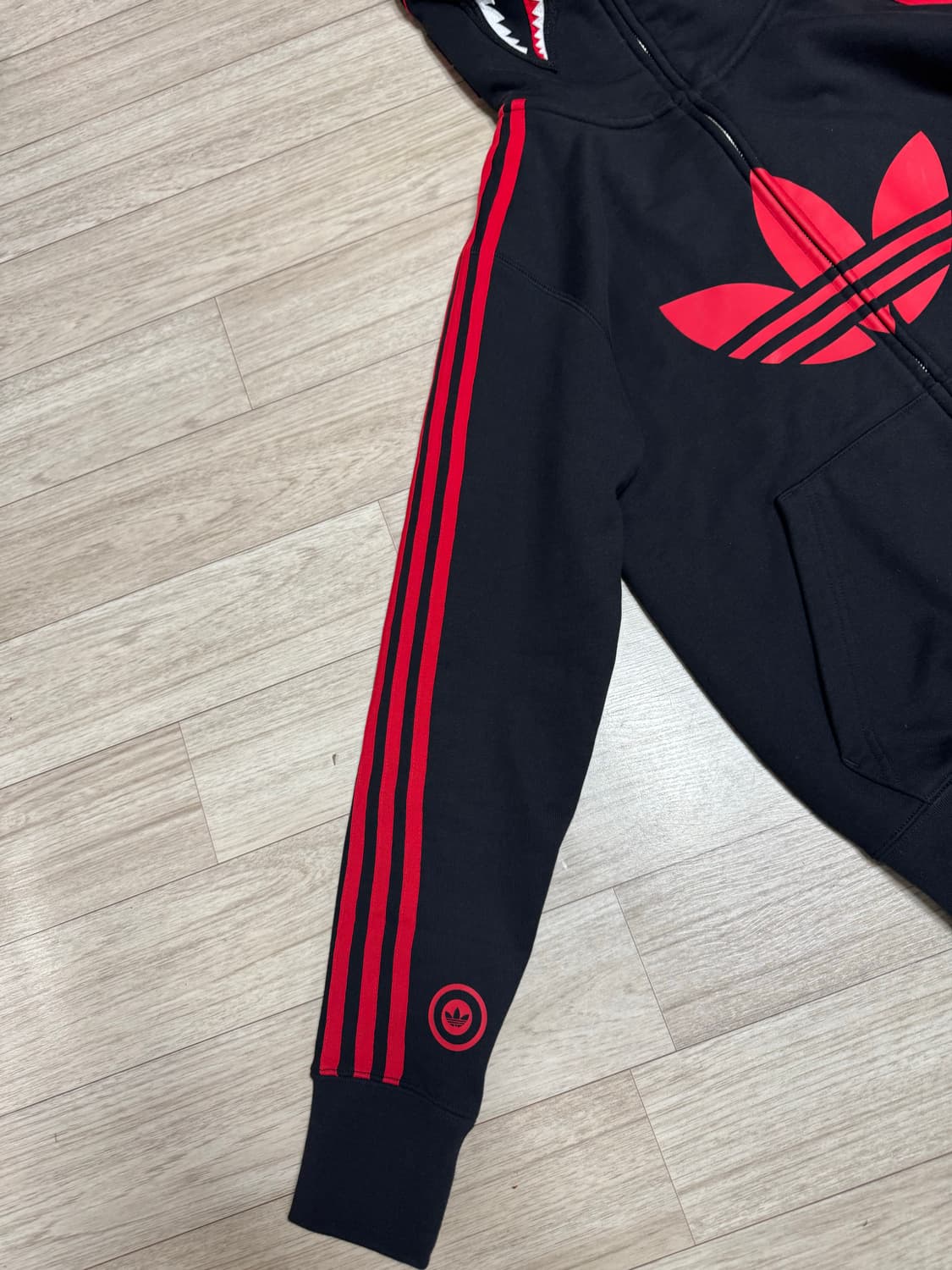 베이프x아디다스 콜라보 후드집업 상품이미지8