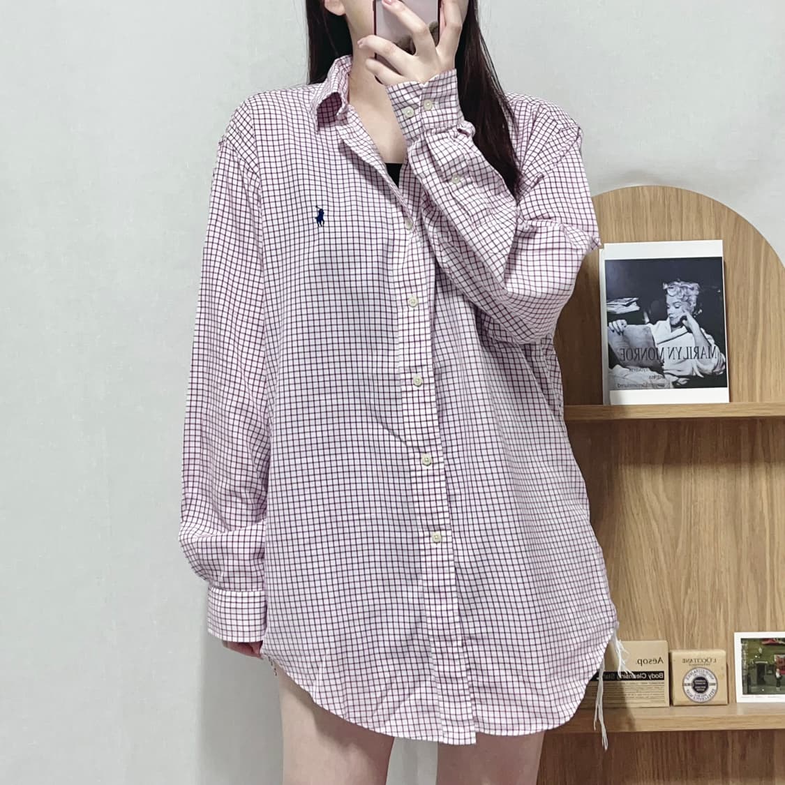 [정품] 폴로 플럼 / 네이비포니 격자 셔츠 [ 15 ] 상품이미지3