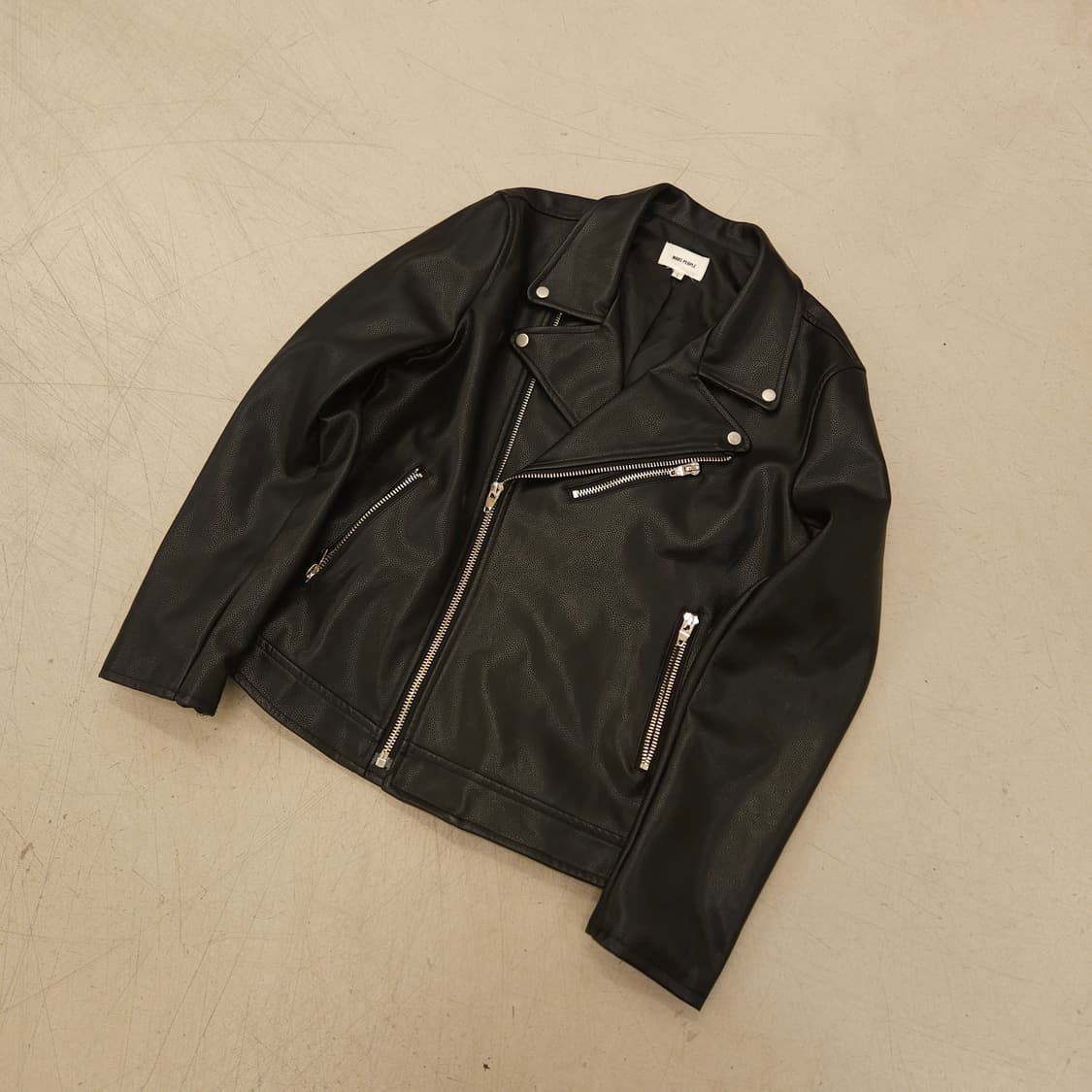 빈티지 블랙 레더 라이더 자켓 상품이미지1