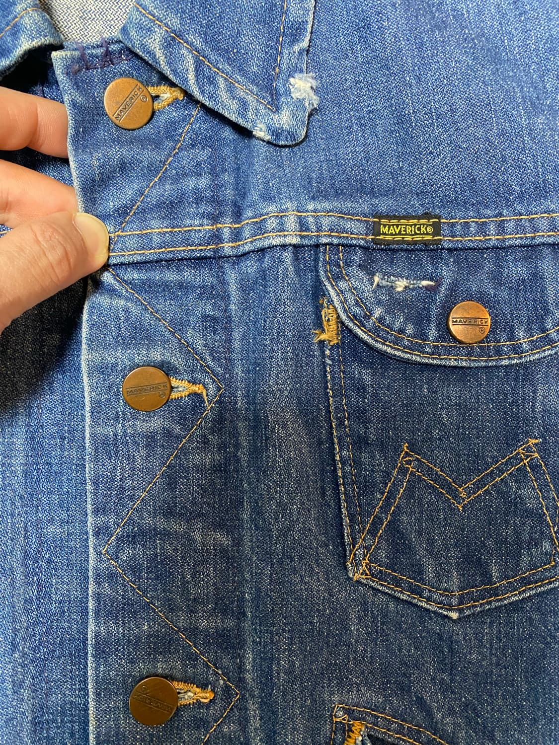 매버릭 80’s 데님 자켓 34 usa made 상품이미지4