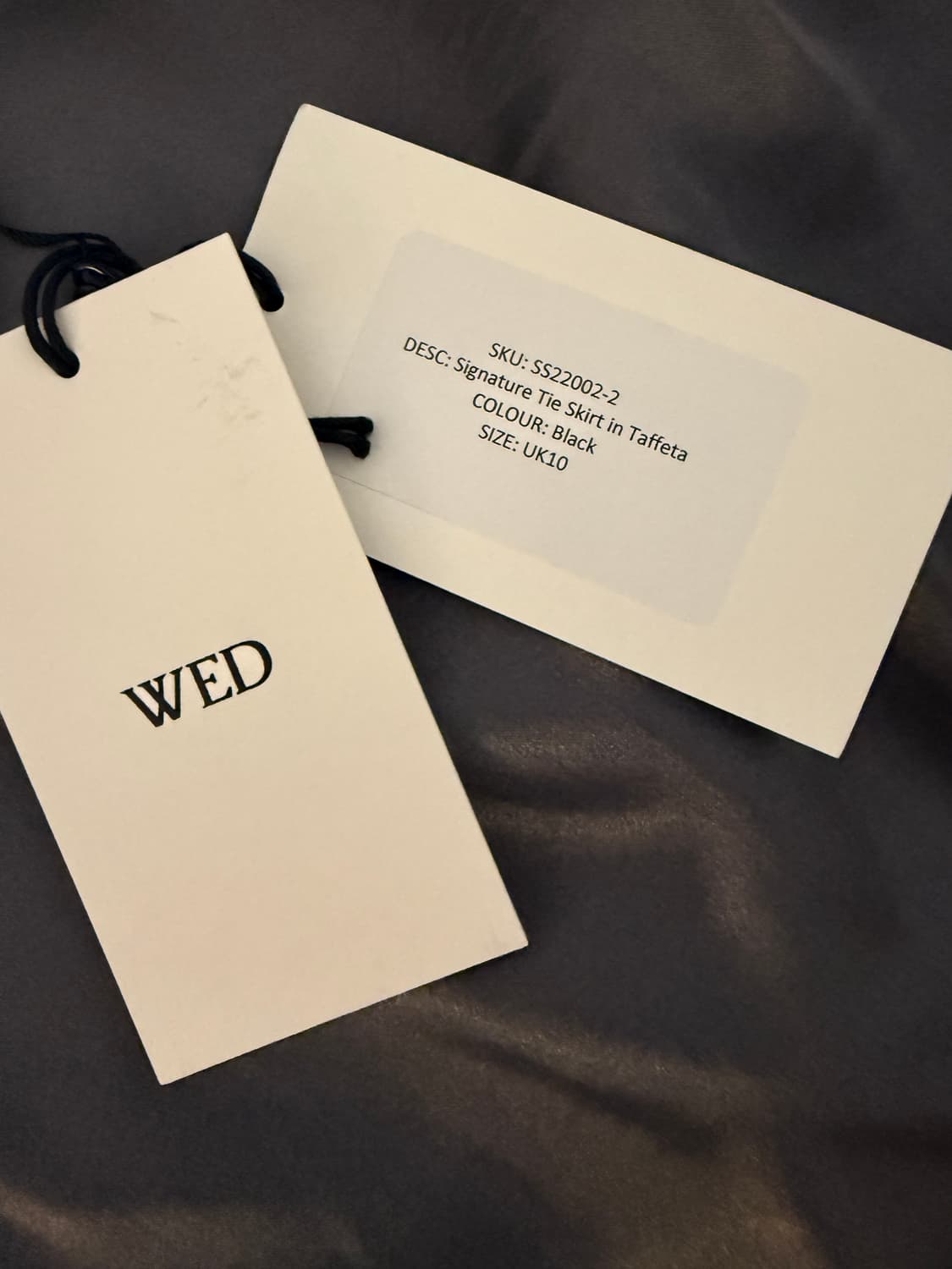 웨드 스튜디오 태피터 시그니처 타이 스커트 블랙 상품이미지10