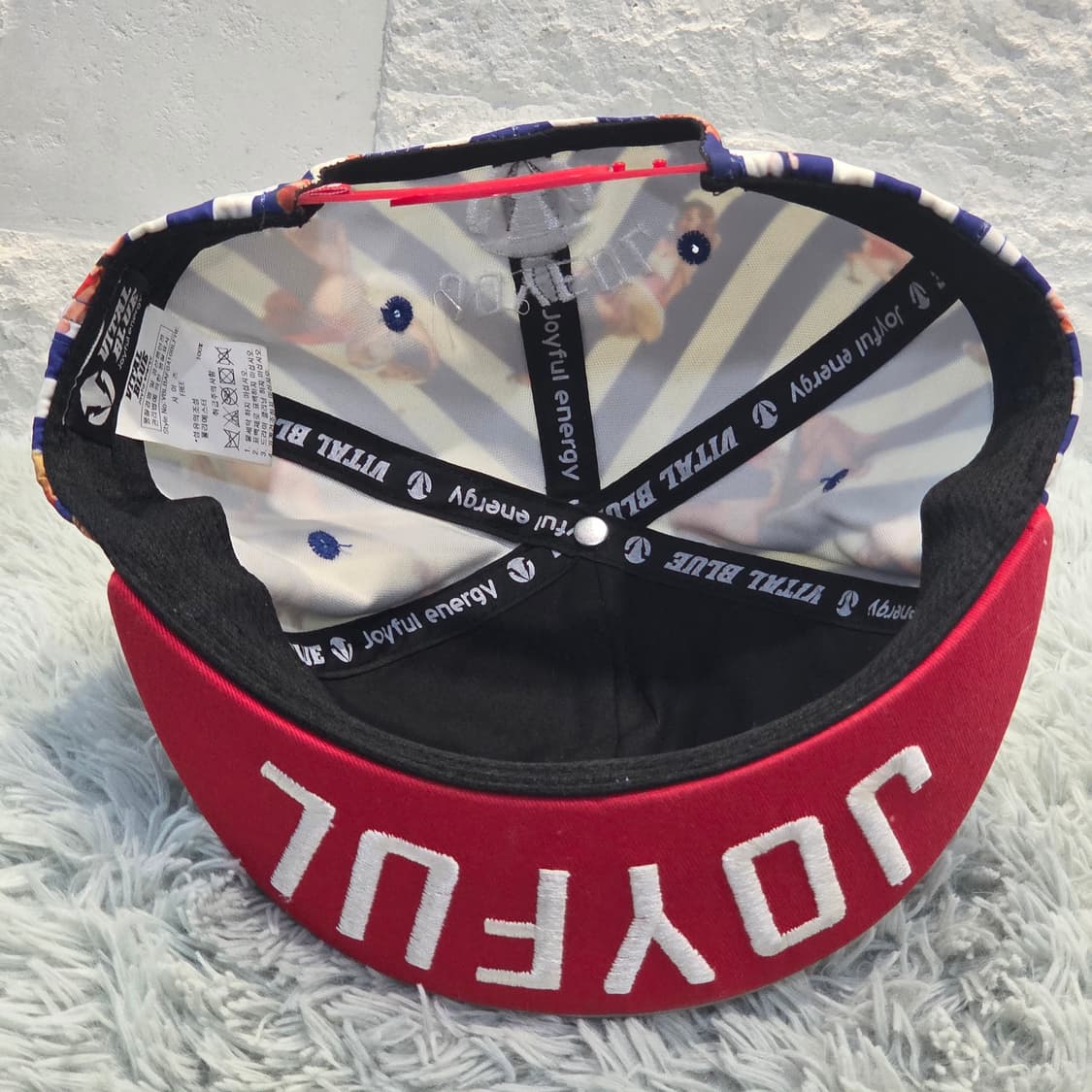 L6-2:바이탈블루 조이풀 스트라이프 그래픽 스냅백(56-59) 상품이미지6