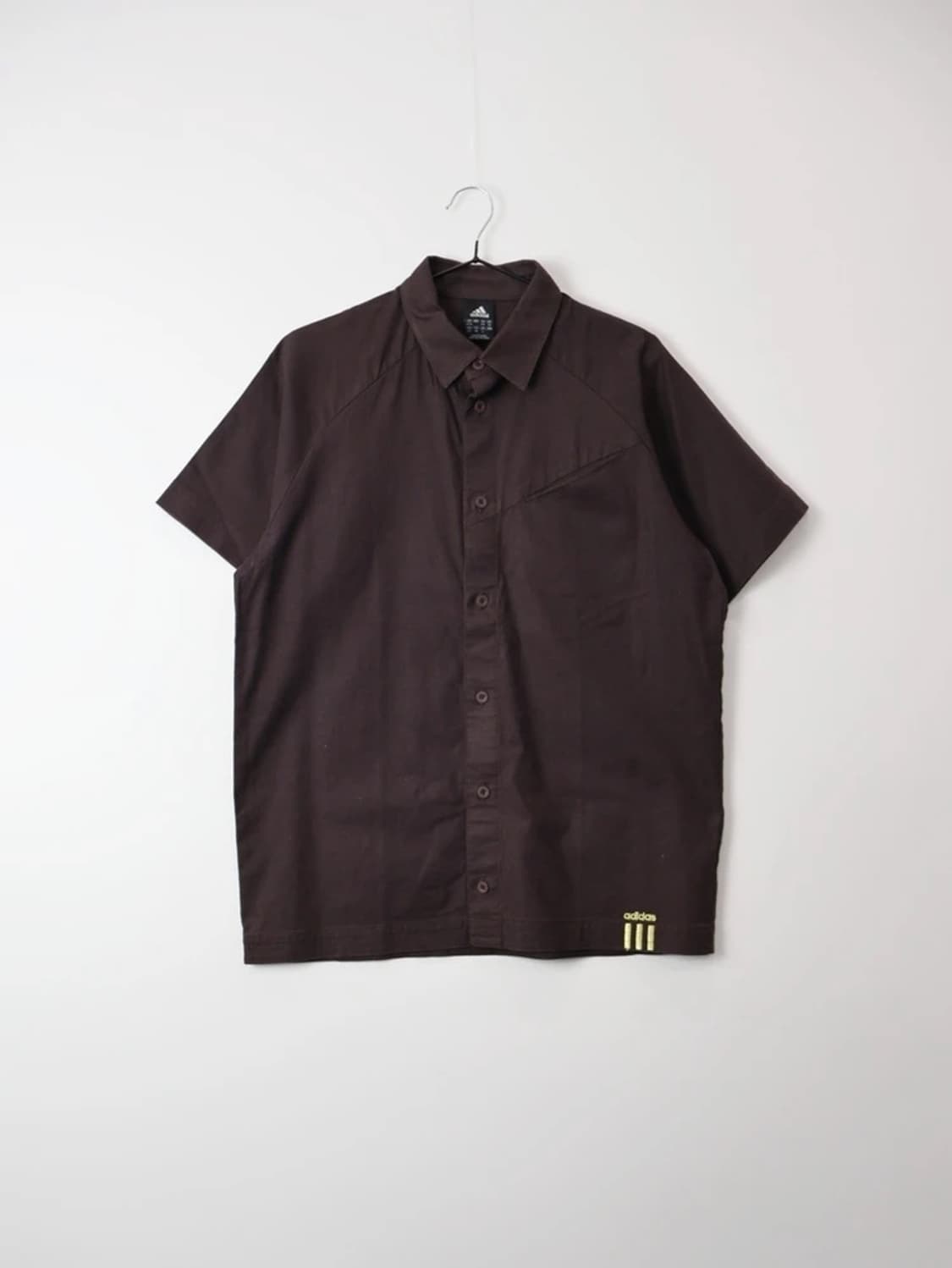 Adidas 3 Stripe Brown Short Sleeve Shirt 상품이미지3