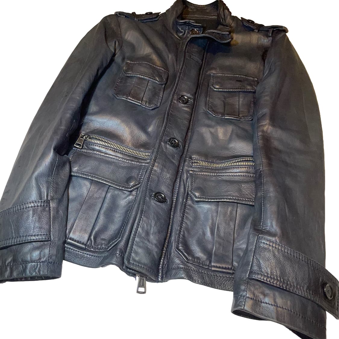 이탈리안 4포켓 필드 레더자켓 상품이미지1