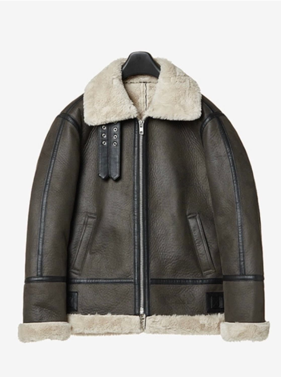 미나브 래더 스트랩 무스탕 자켓 상품이미지2