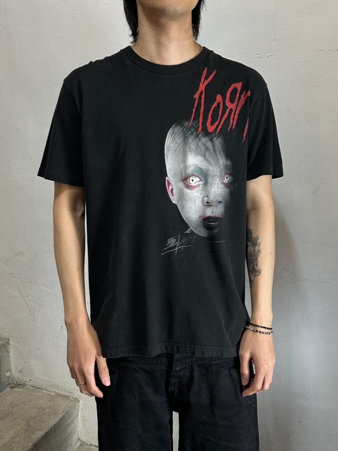 00’s 빈티지 콘 티셔츠 Korn 밴드 티셔츠 밴드티 하드페이딩 상품이미지1