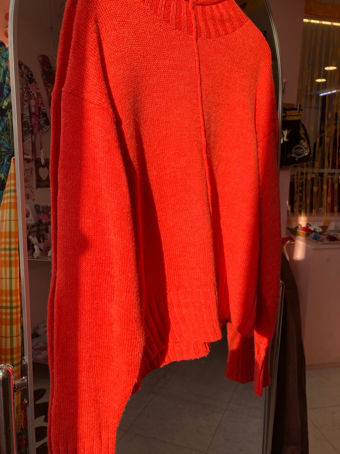 오렌지 라운드넥 니트 상품이미지3