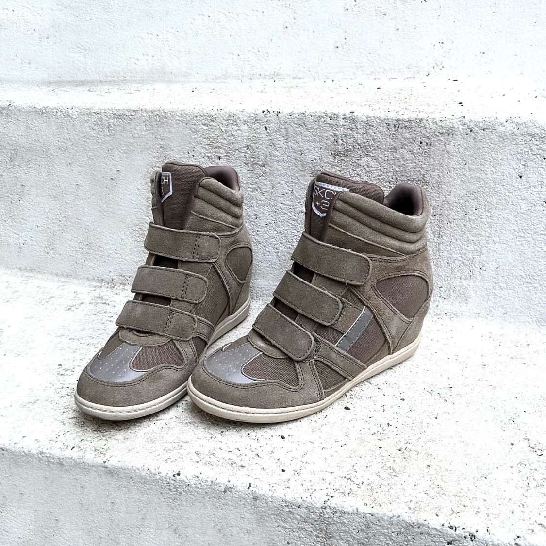 Skch 웨지 하이탑 애쉬 카키 베이지 상품이미지8