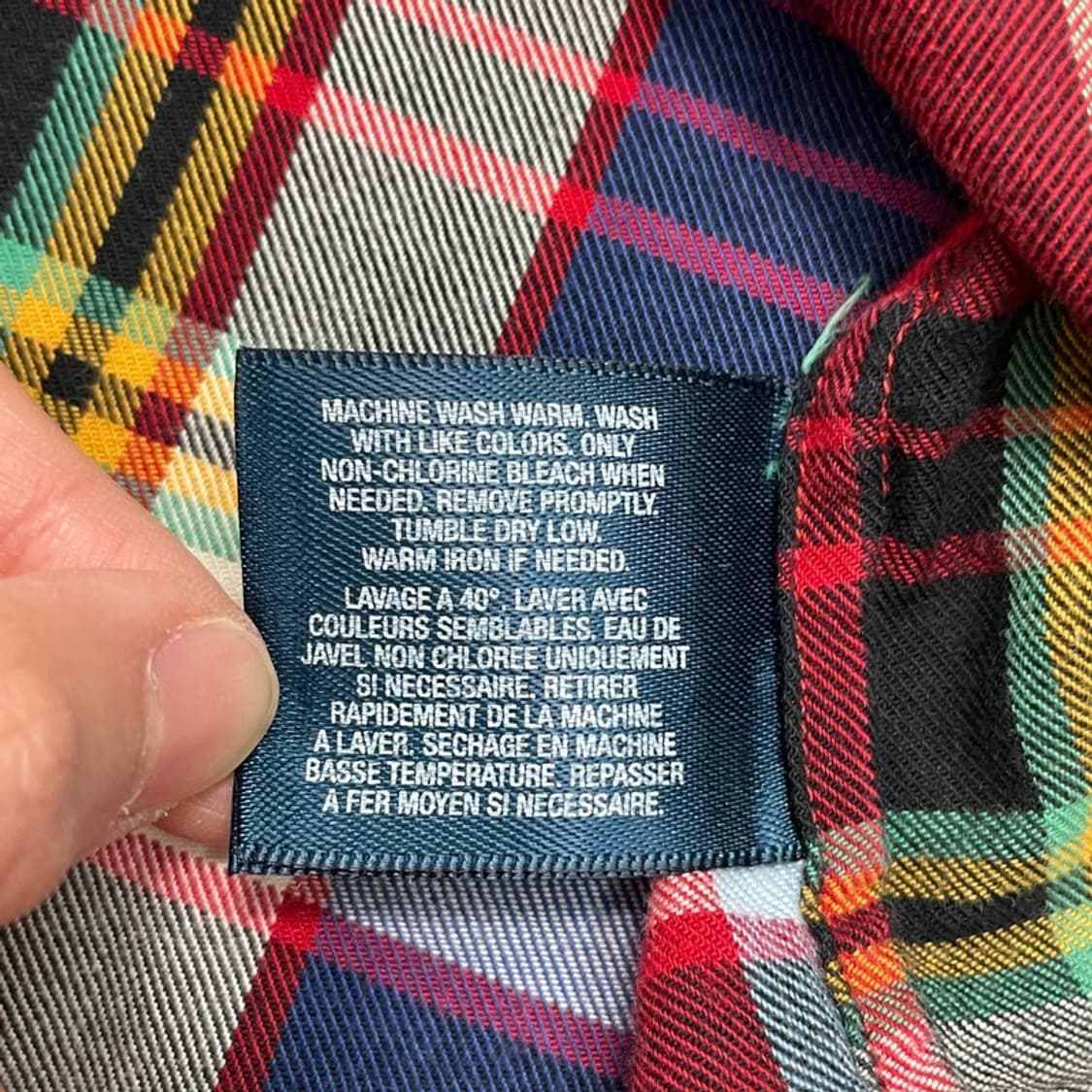 POLO RALPH LAUREN 깅엄체크 셔츠 레드 L (14-16) 상품이미지5
