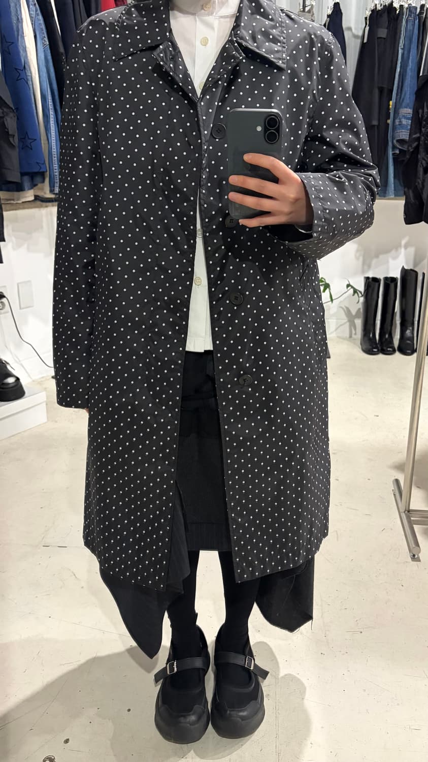 Polka Dot Nylon Coat 상품이미지9