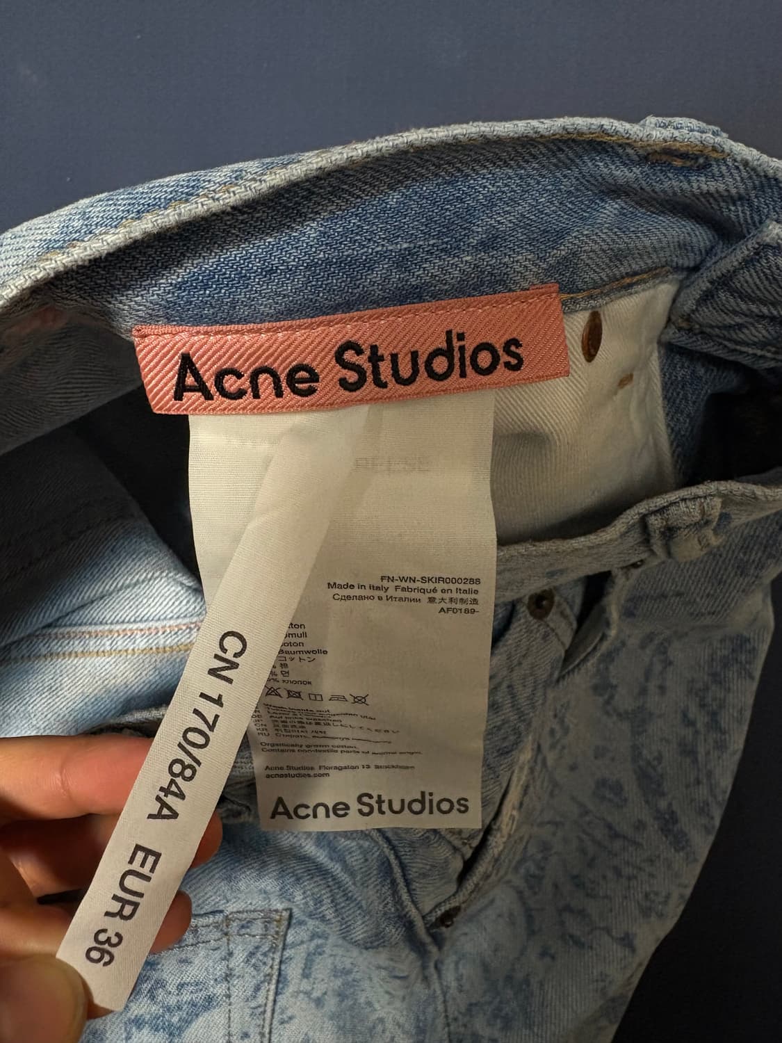 아크네스튜디오 ss21 데님스커트 36사이즈 상품이미지4