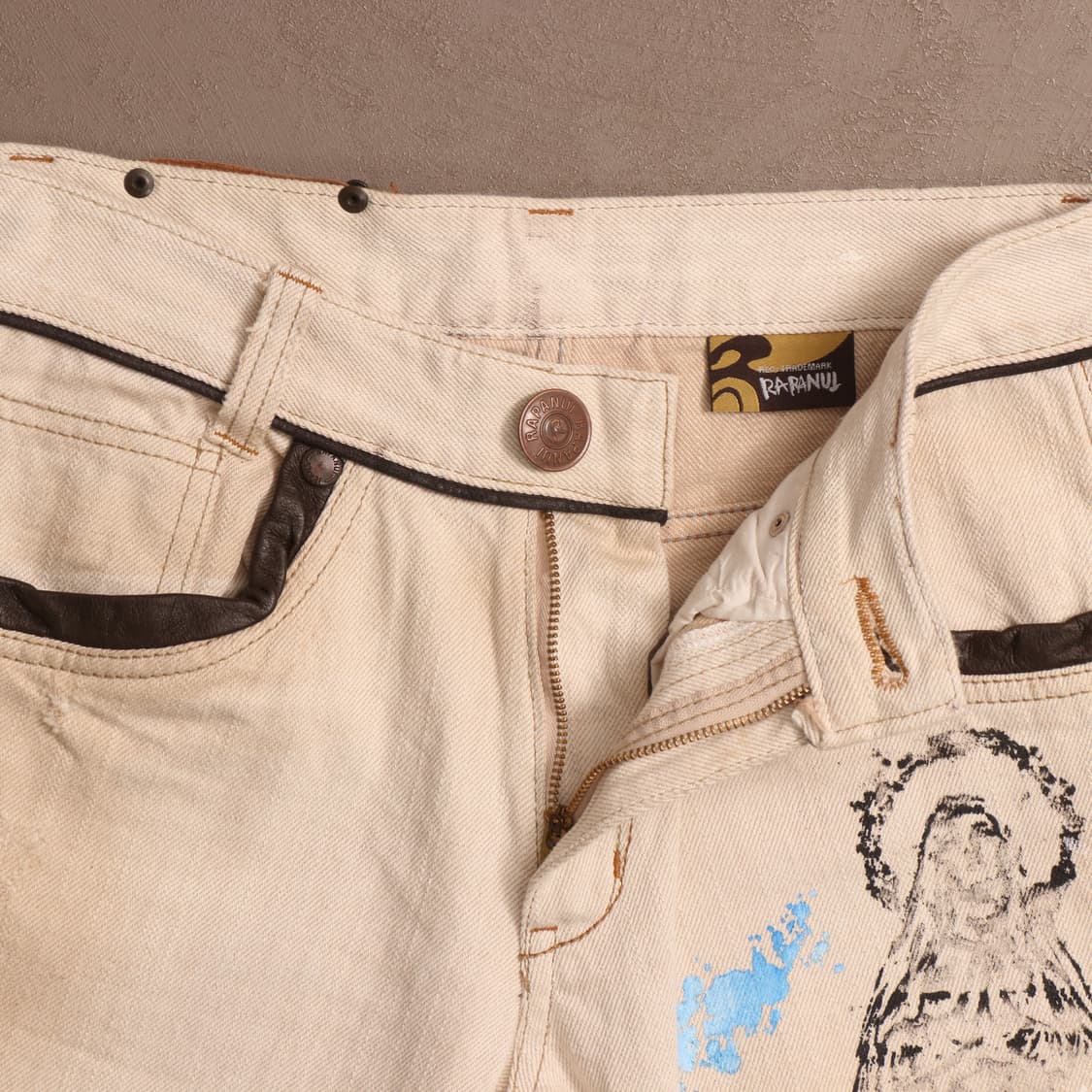 일본빈티지 프린팅 플레어 데님팬츠A1633 상품이미지2