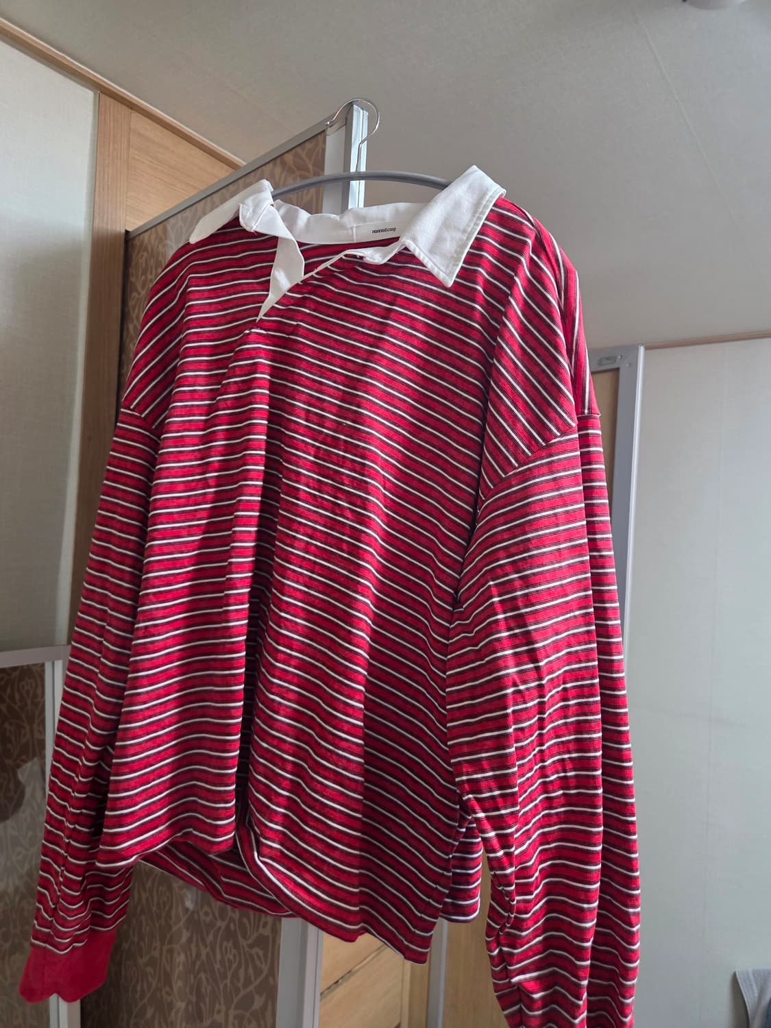 (2)논노드 바이어스 폴로 레드 스트라이프 2사이즈 상품이미지2