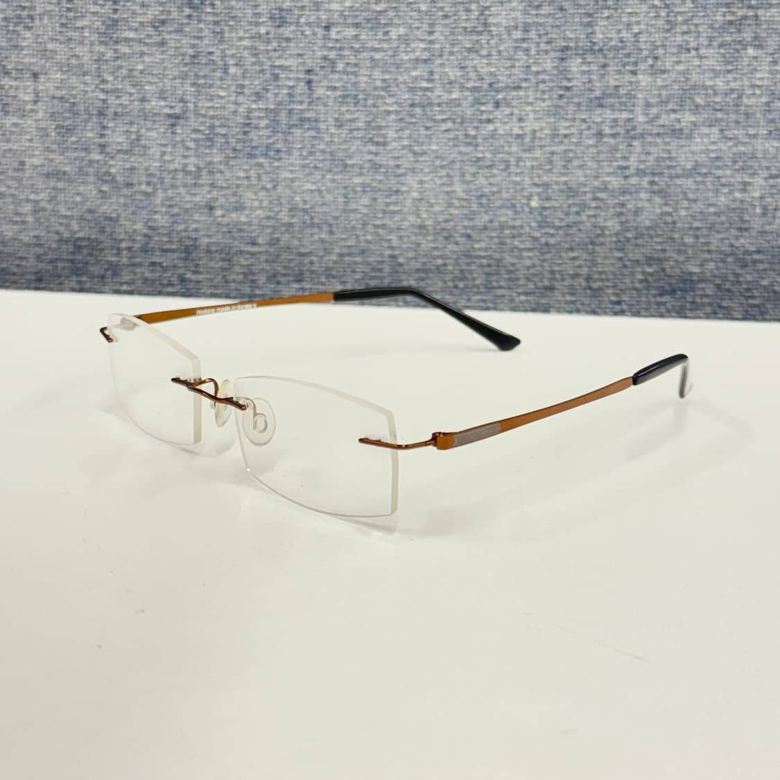 브라운 사각 무테 안경 상품이미지3