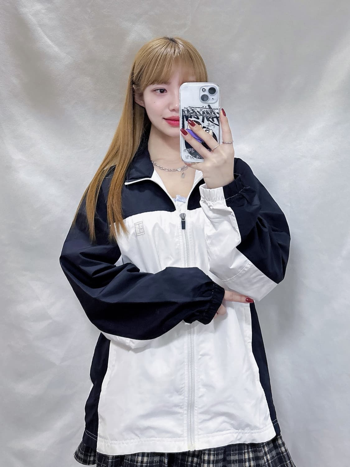 나이키 00‘s 테니스로고 스우시 흰검 바람막이  상품이미지2