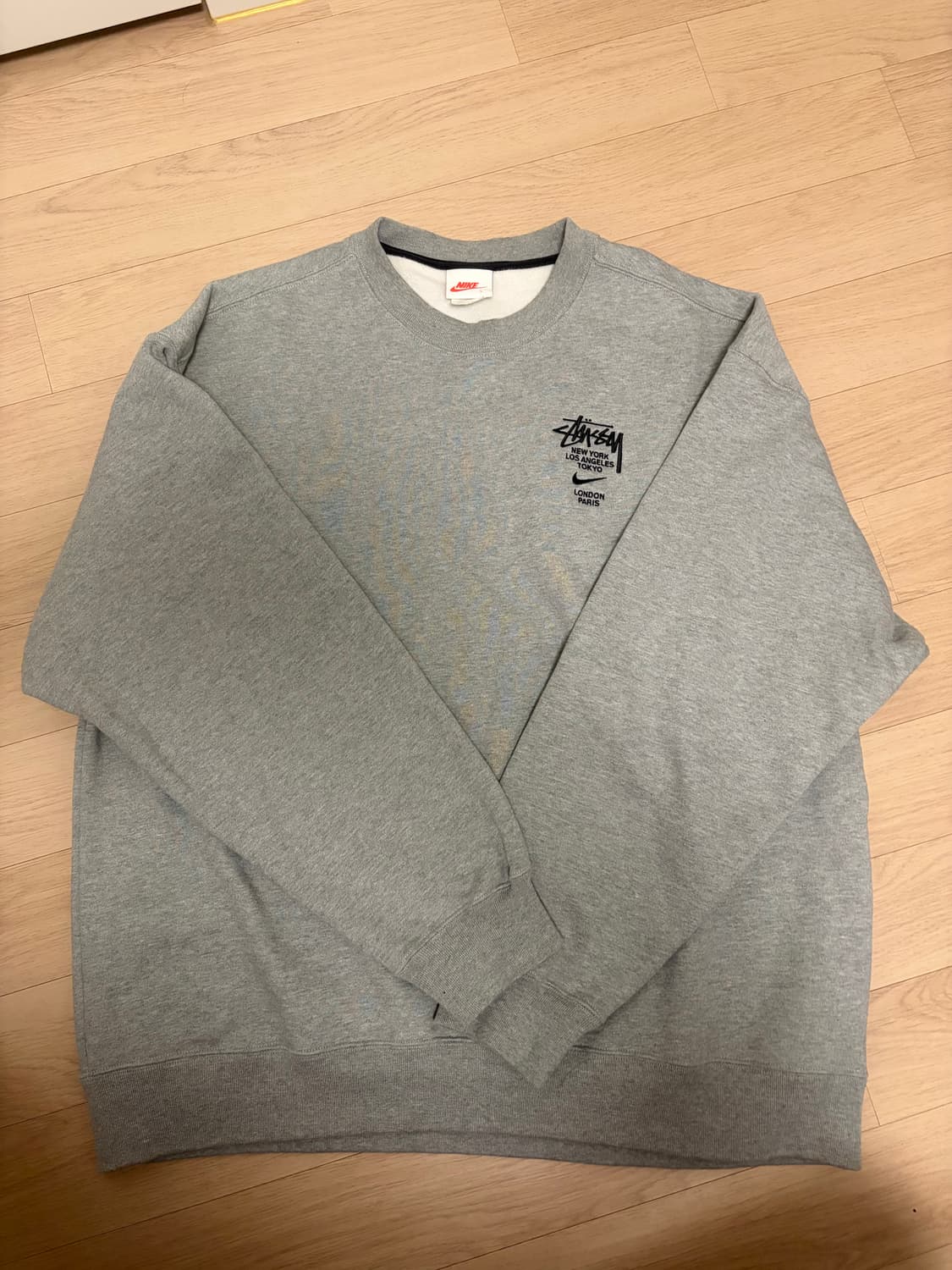 나이키 x 스투시 NRG ZR 플리스 크루넥 헤더 그레이  상품이미지1