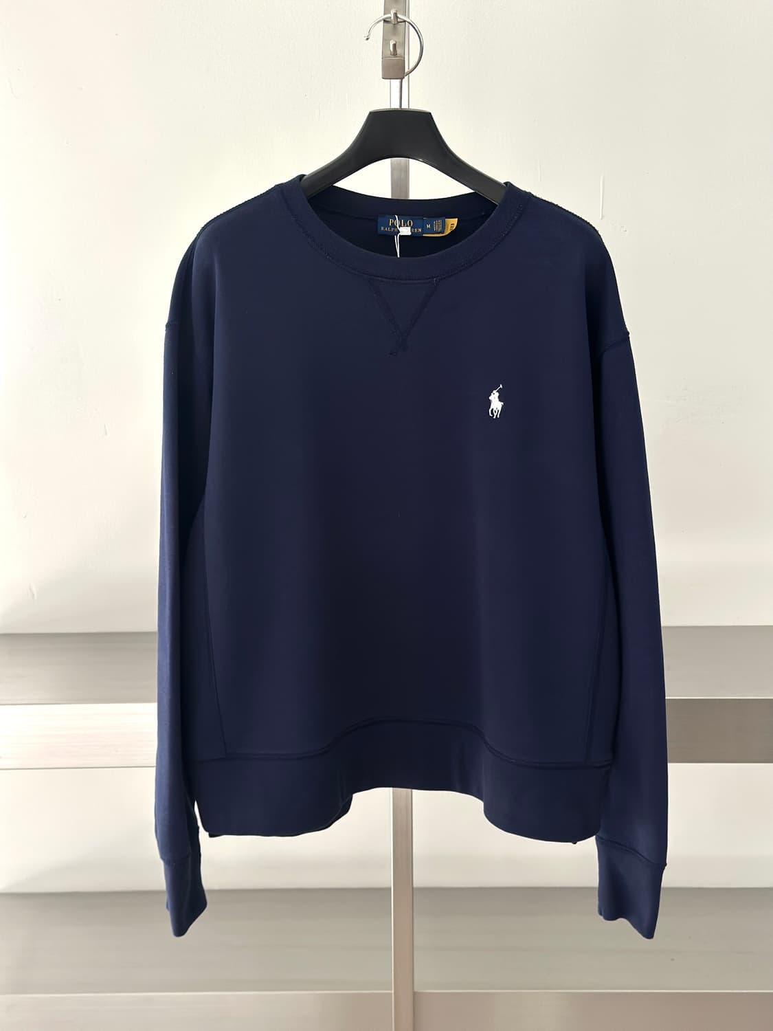 폴로 랄프로렌 네이비 세미크롭 맨투맨  상품이미지2