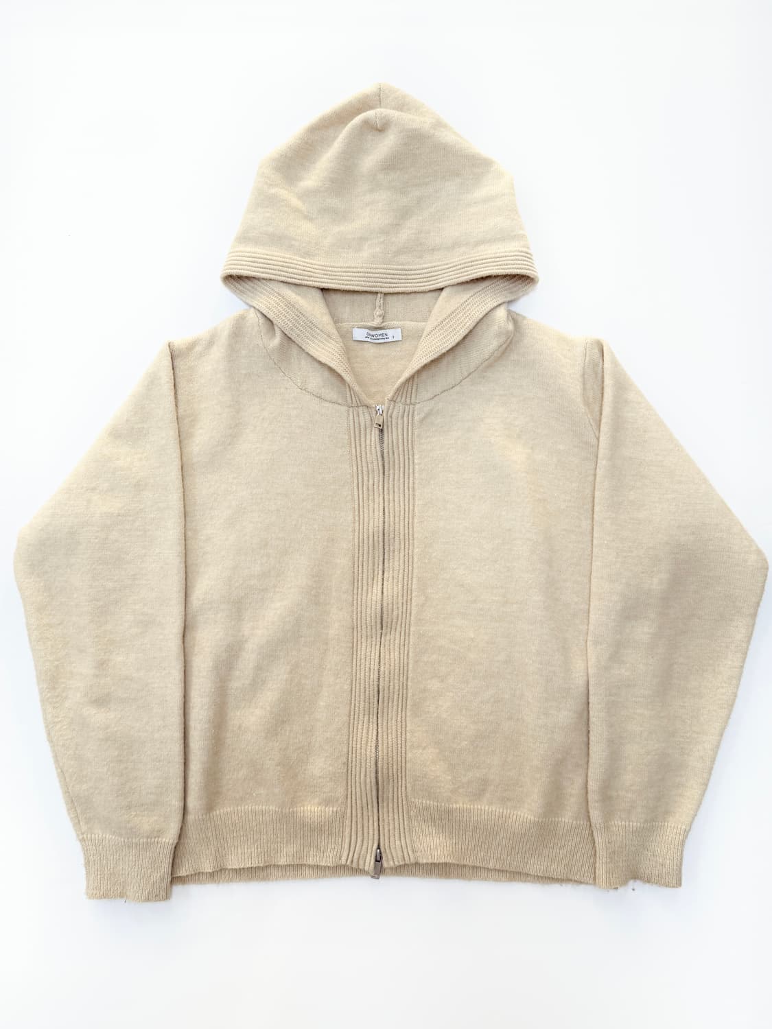 아이보리 니트집업 상품이미지1