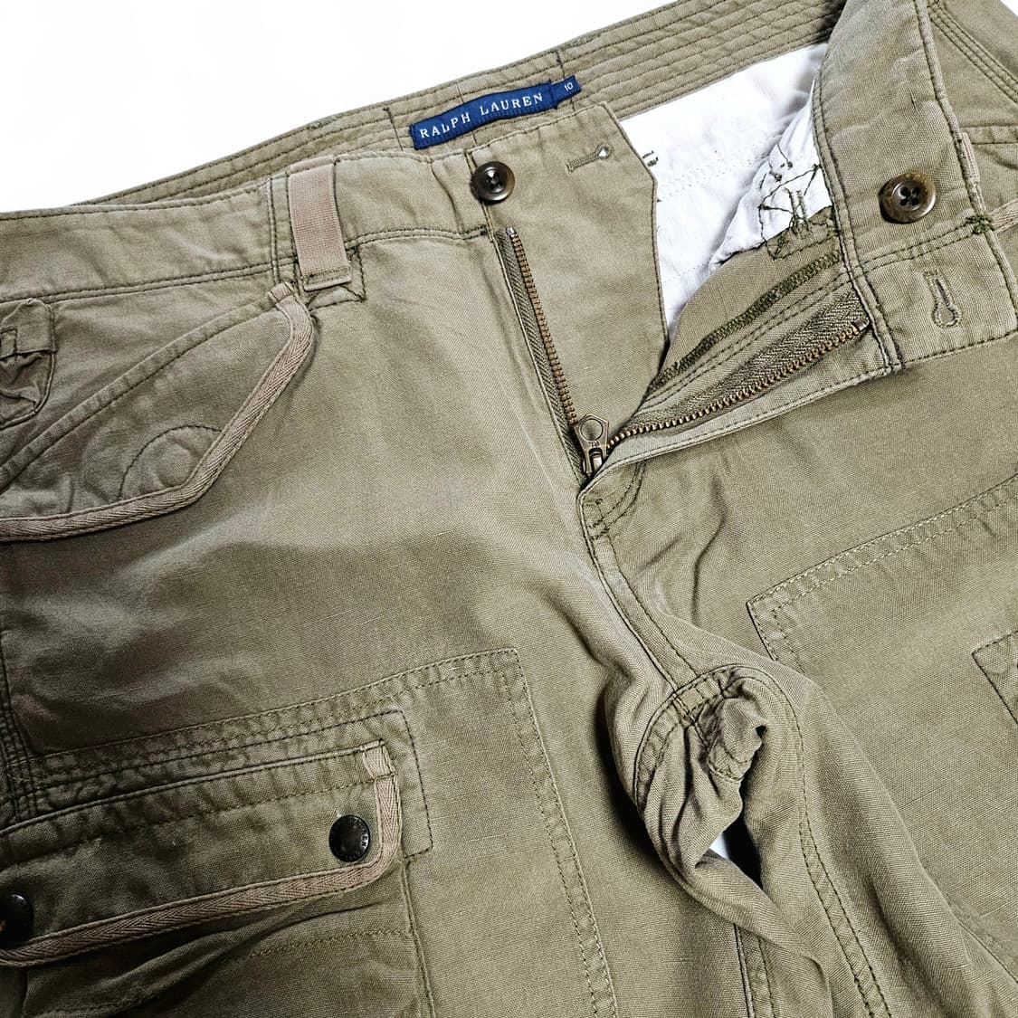 [33][랄프로렌] 유틸리티 더블니 탄창 더블 카고팬츠 빈티지카키 상품이미지4
