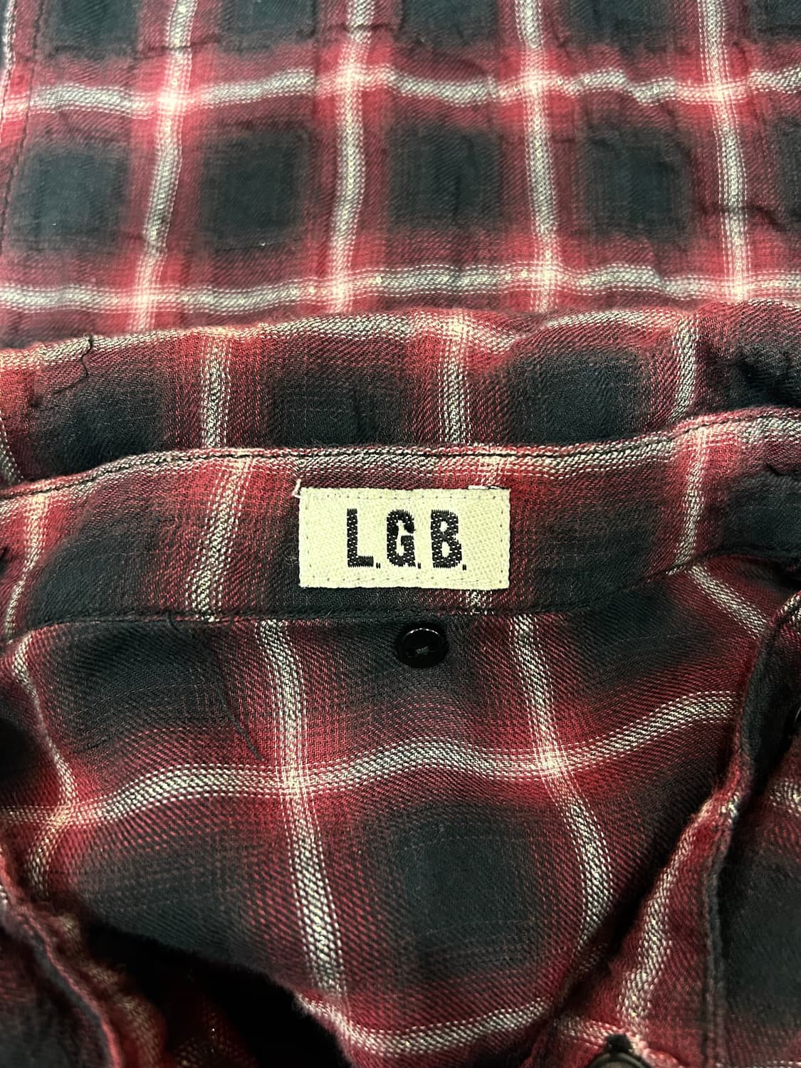 L.G.B. check shirt L.G.B. 버튼 디테일 체크 셔츠 상품이미지3