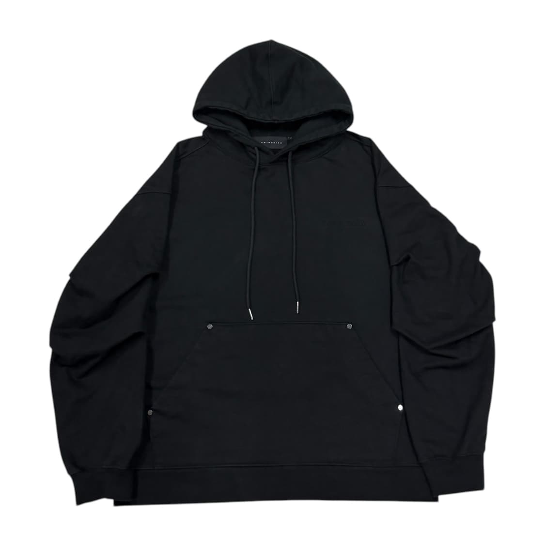 트리밍버드 리벳 스웻 후드 셋업 세트 블랙 상품이미지5