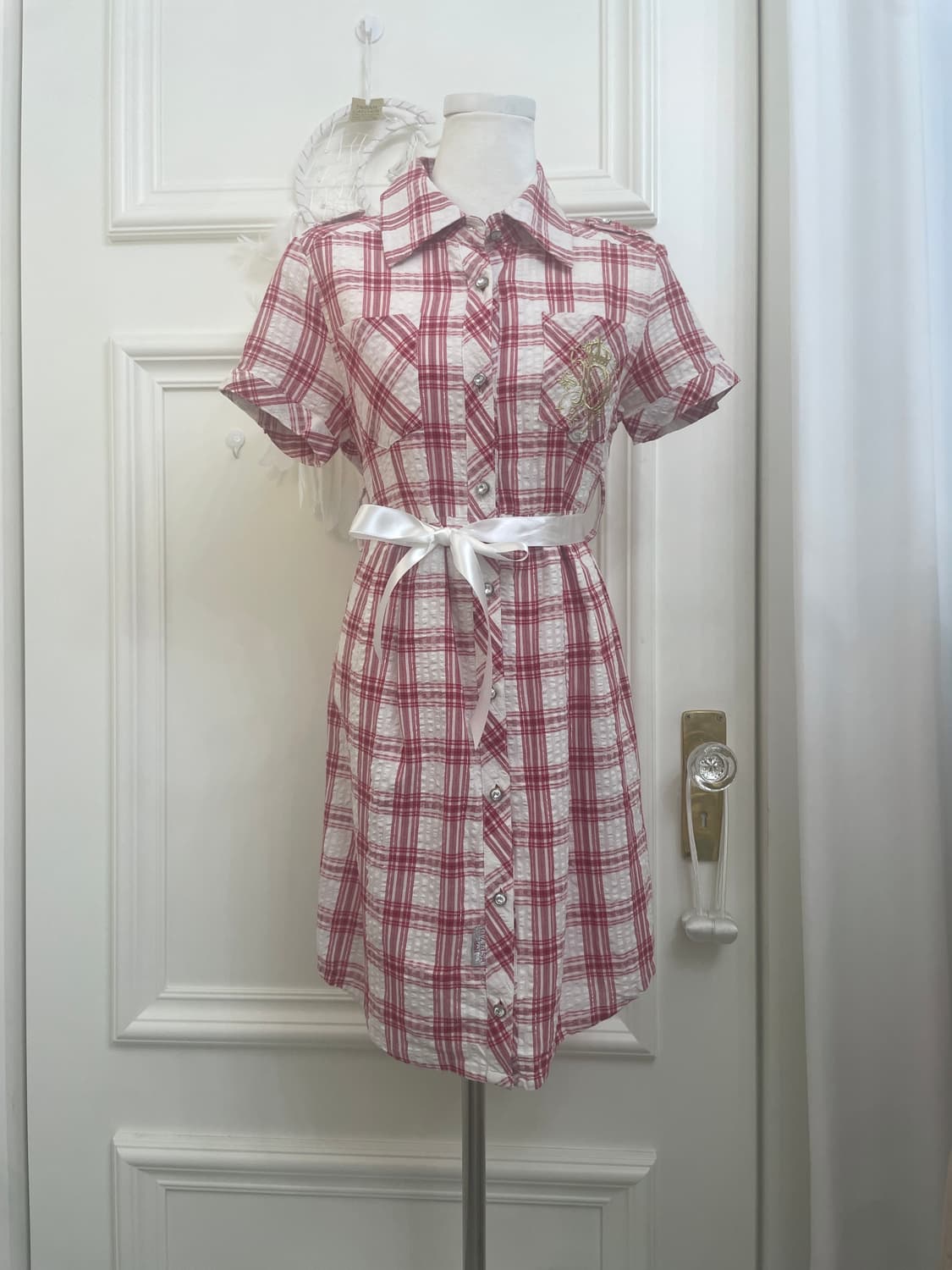 LIZ LISA doll cherry check glitter midi 상품이미지1