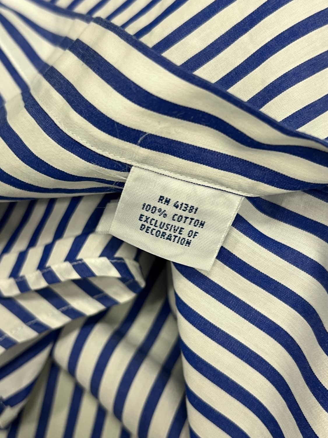 (M) 랄프로렌 스트라이프 스트레치 셔츠 화이트/네이비 상품이미지5