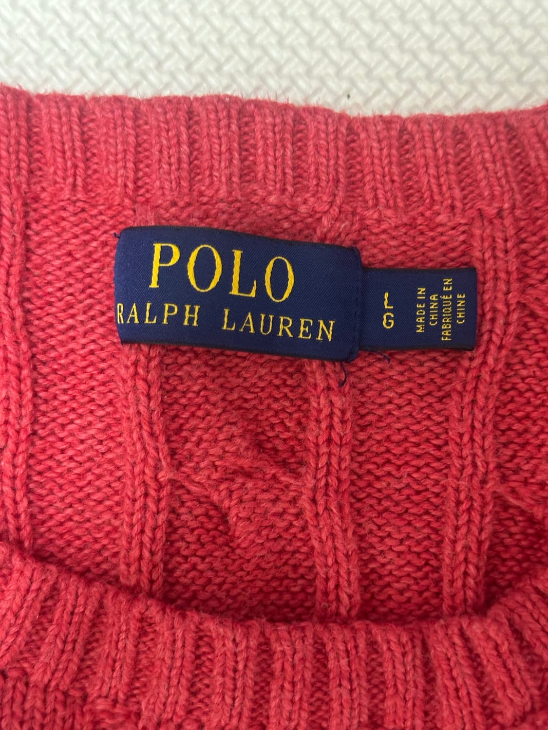 폴로 케이블 니트 L(100-105) 상품이미지2