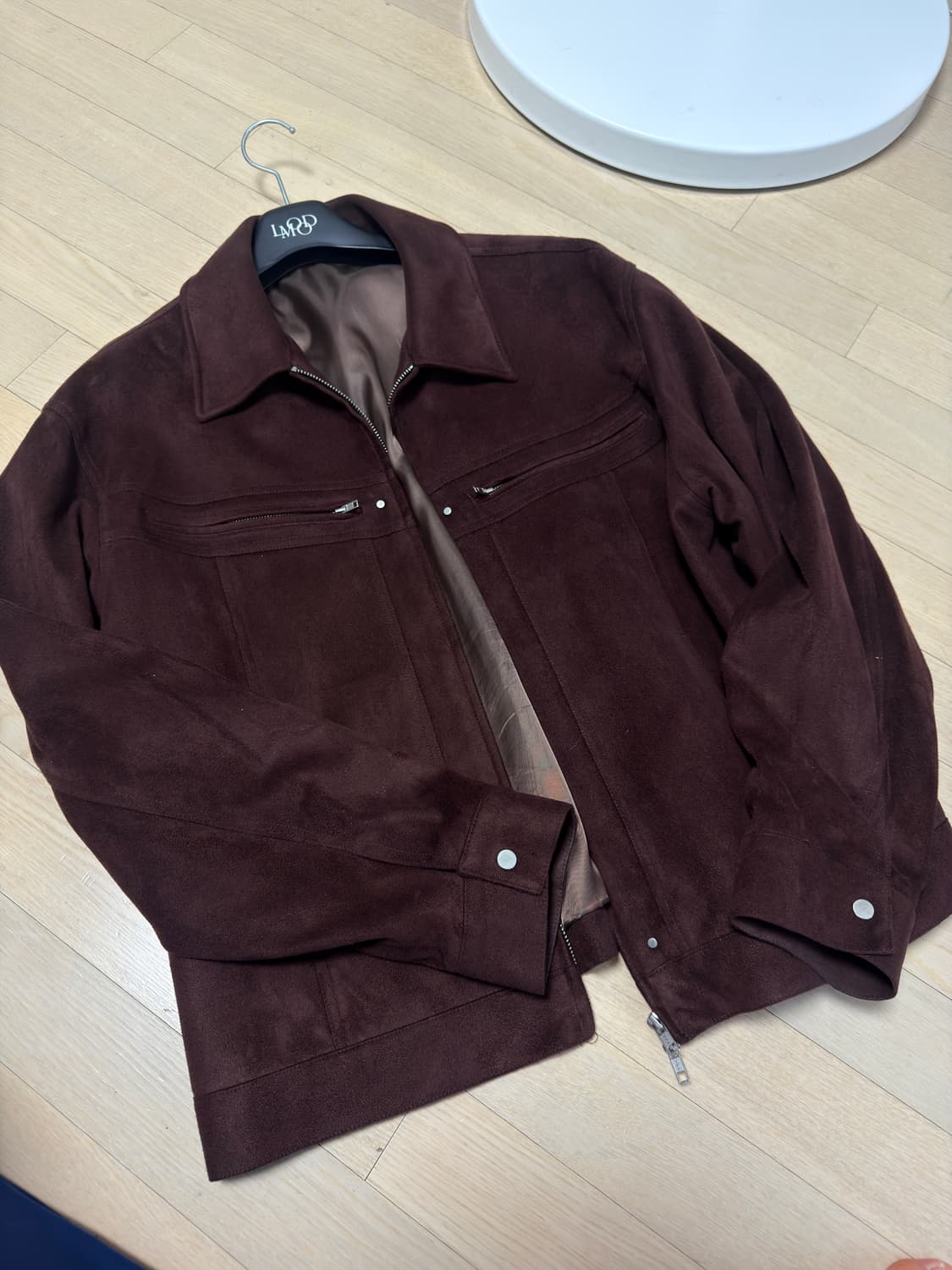 다이애그널 스웨이드 트러커 자켓 [브라운] 상품이미지3