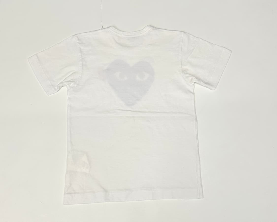 꼼데가르송 퍼플 하트 티셔츠 화이트(M) 상품이미지3