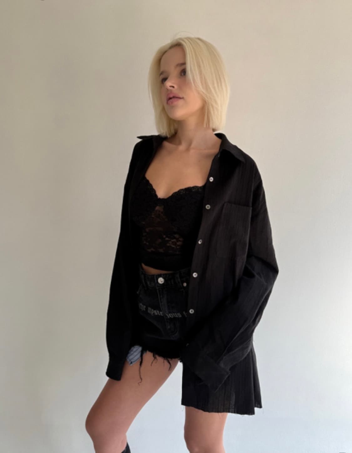 더미스테리어스호텔 보헤미안 컷오프 셔츠 상품이미지1