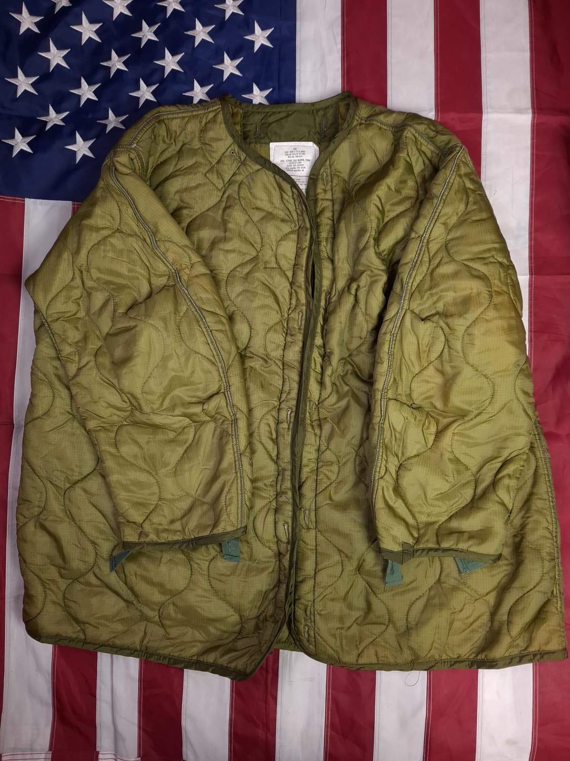 오리지날 미군 M-65 피쉬테일 개파카 염색작업 상품이미지8