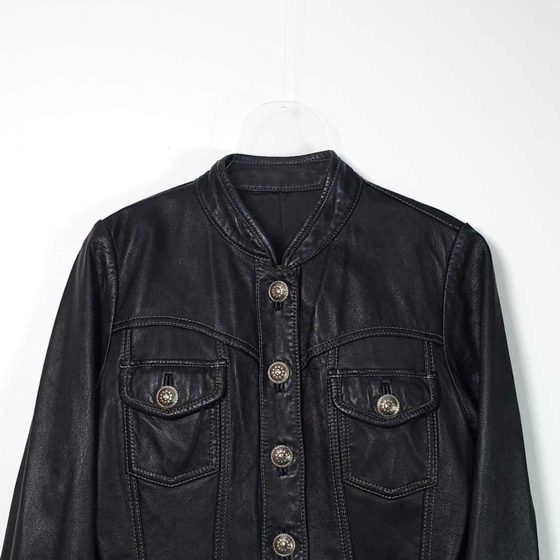 크롭 램스킨 자켓 66 상품이미지3