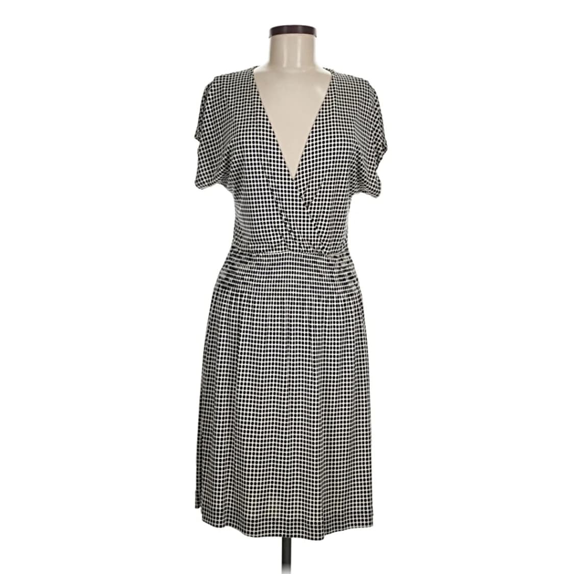 토리버치 폴카도트패턴 프렌치슬리브 실크 저지 랩원피스 상품이미지1