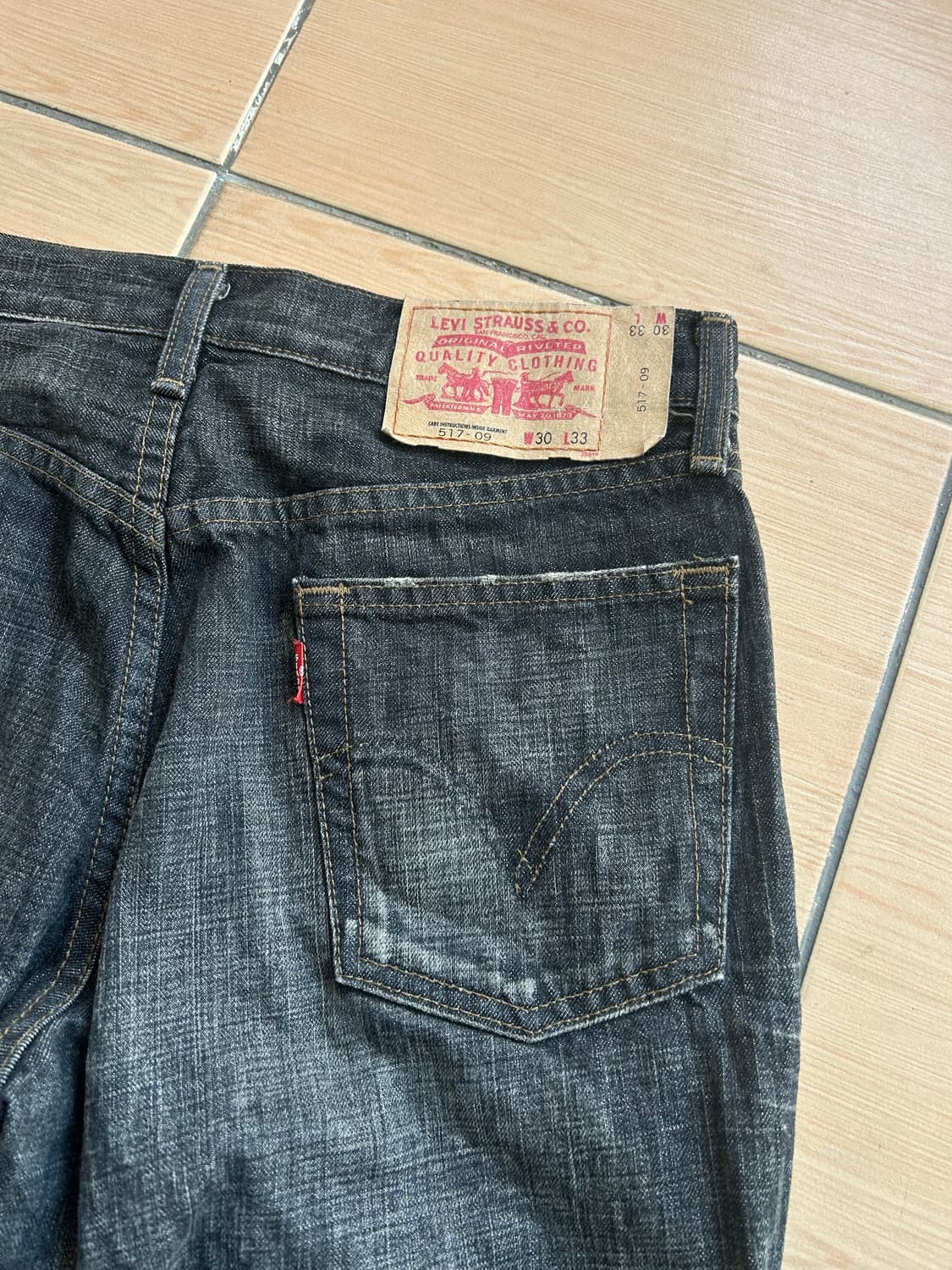 00‘s 리바이스517부츠컷 블랙 30in 상품이미지5