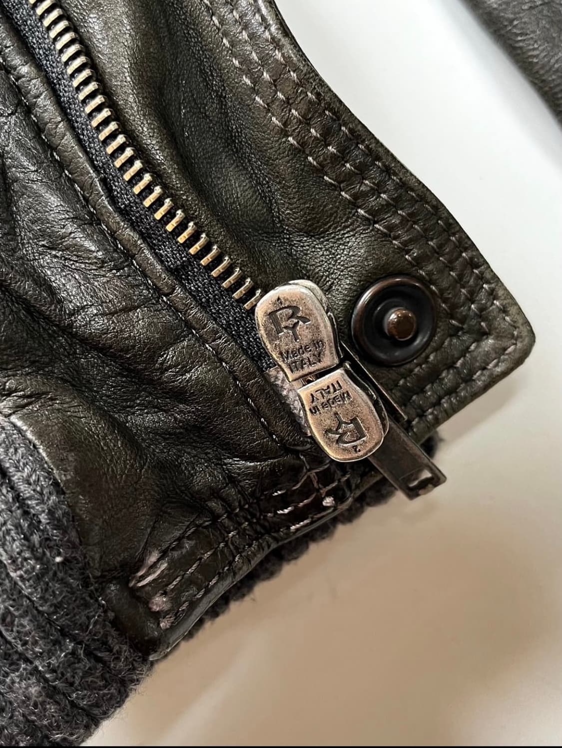 살바토레 산토로 축융 램스킨 레더 자켓 상품이미지4