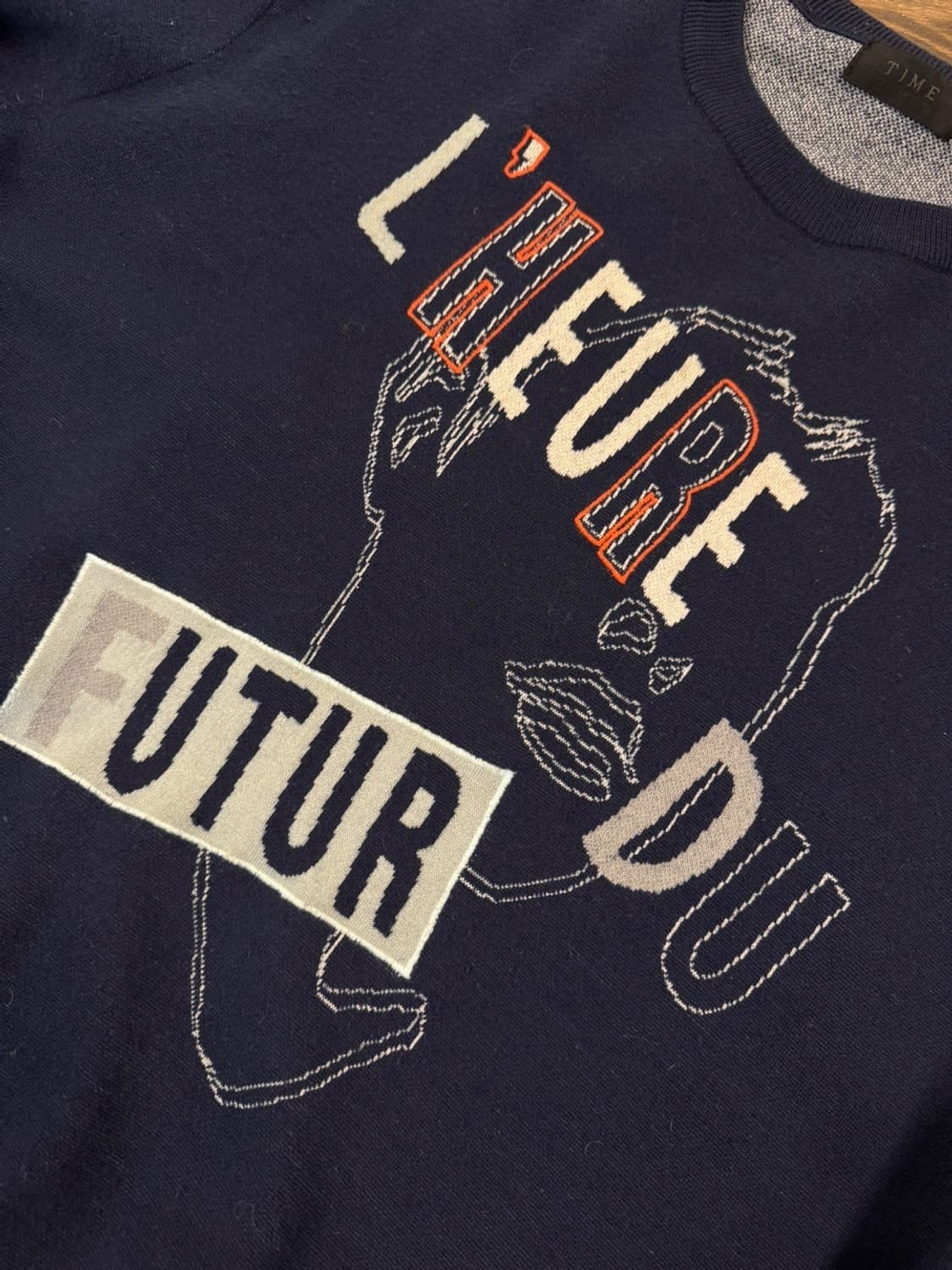 타임옴므 그래픽 니트 100 상품이미지7