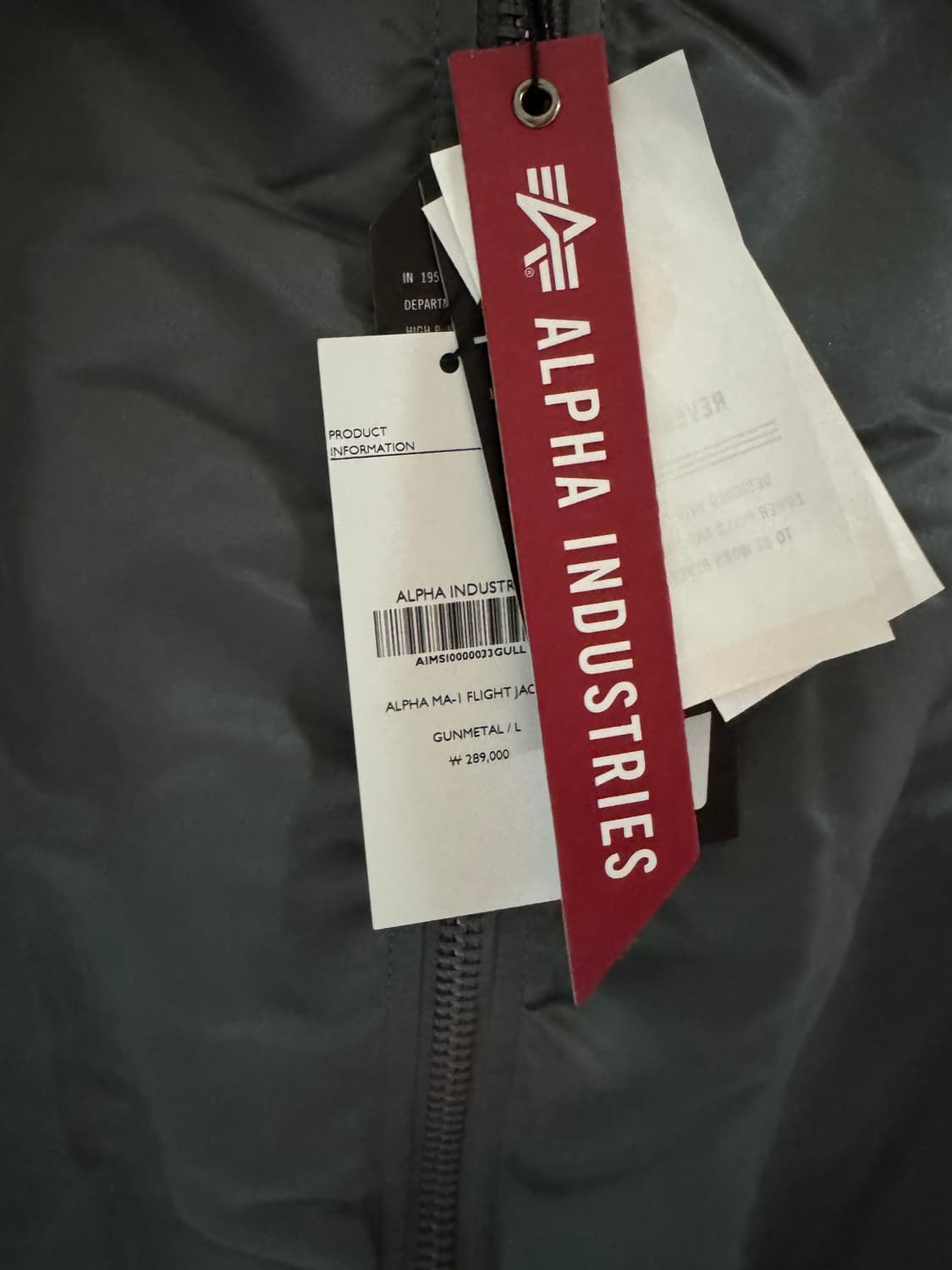 알파인더스트리ma-1 건메탈 상품이미지3