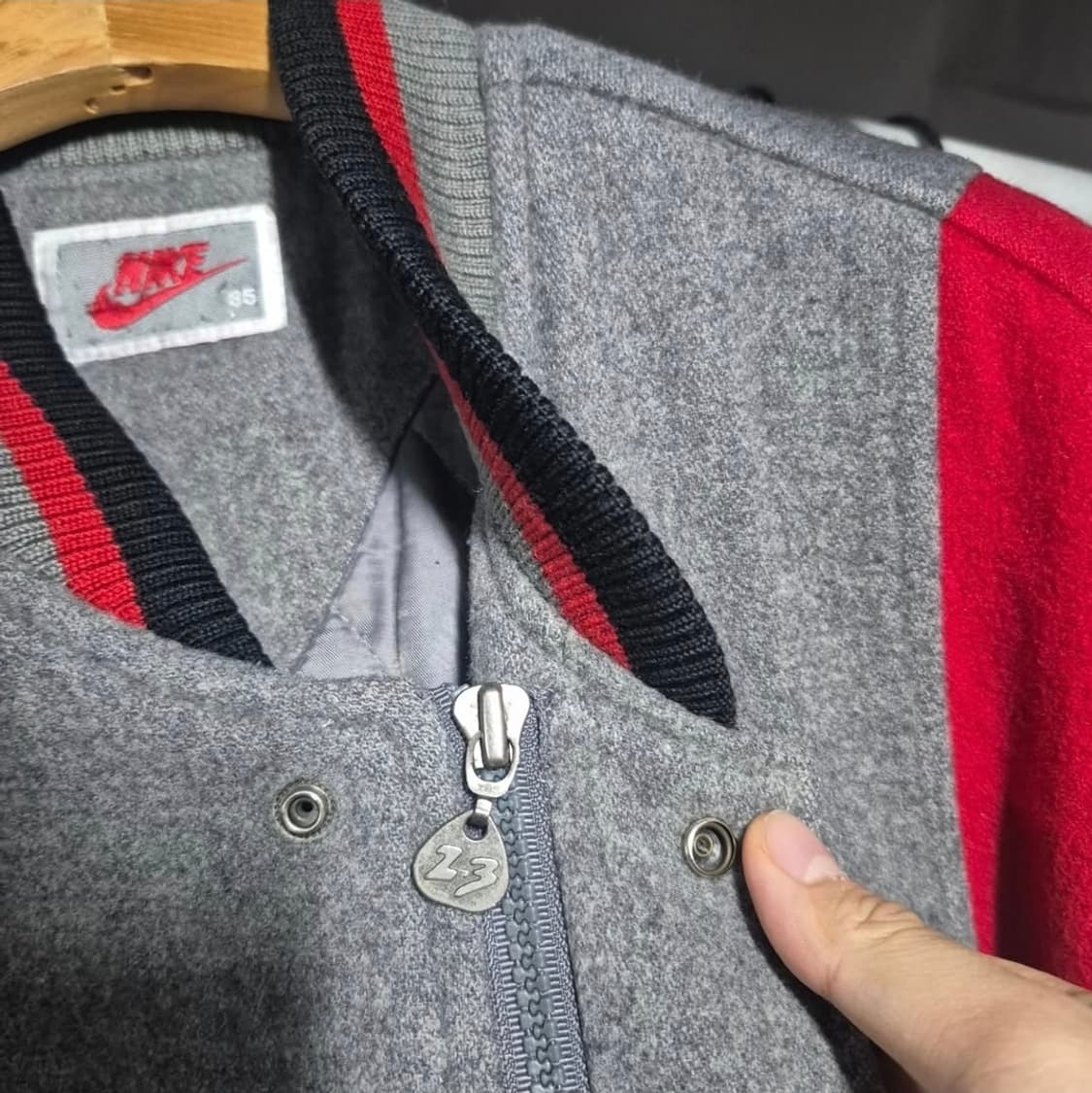 90's 나이키 삼나스포츠 에어조던 울 바시티 자켓 L 상품이미지6