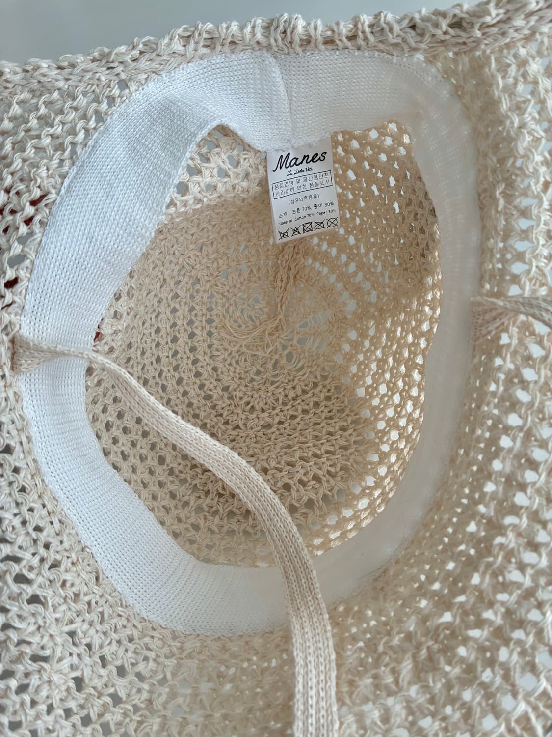 F) 새상품 마네스 Manes 오세르햇 버킷햇 아이보리 상품이미지5