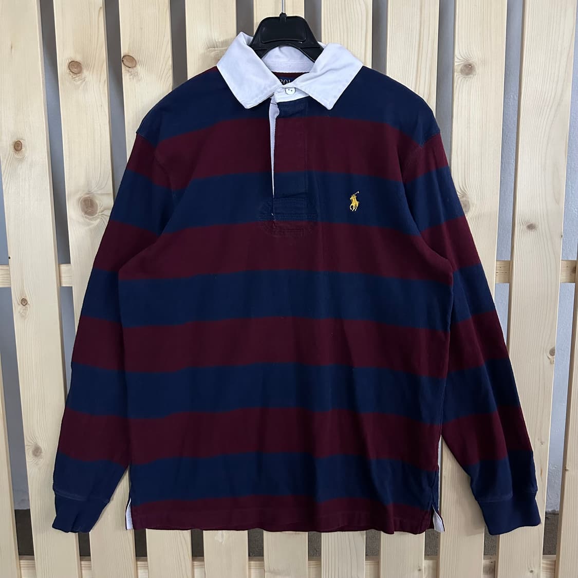 (S) 폴로 랄프로렌 스트라이프 럭비셔츠 럭비티 카라티 상품이미지1