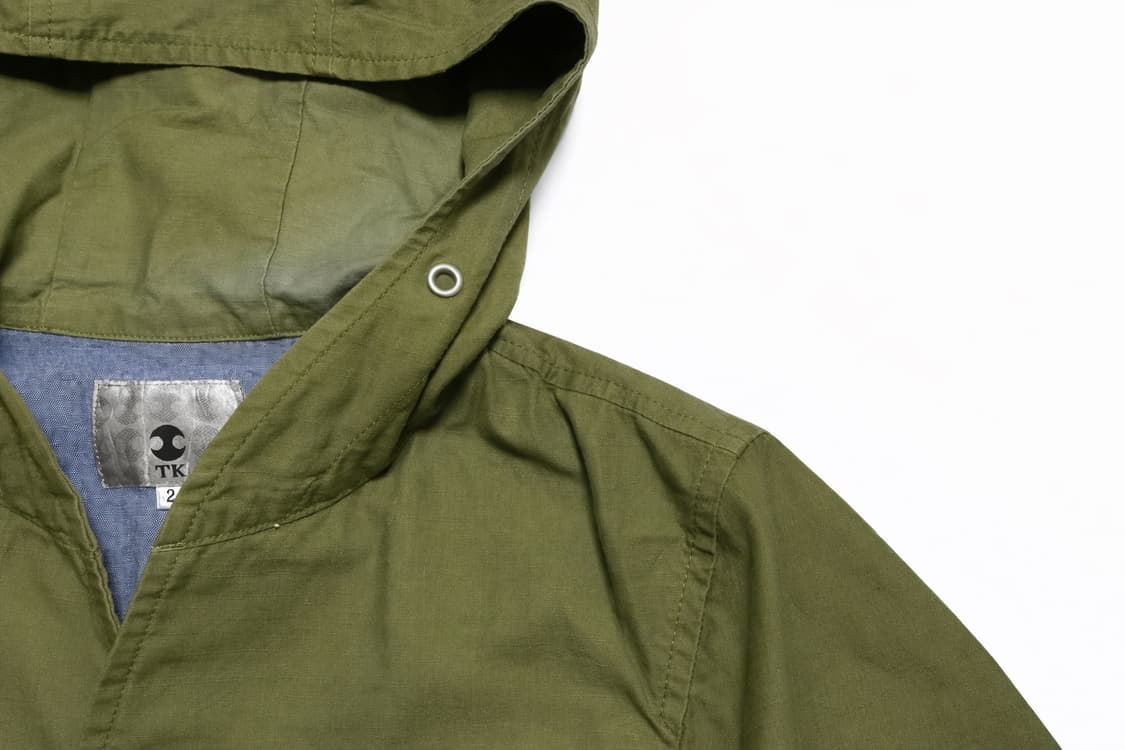 JPN 00s 일본 빈티지 y2k 모리걸 아메카지 올리브 더플 후드 자켓 상품이미지4