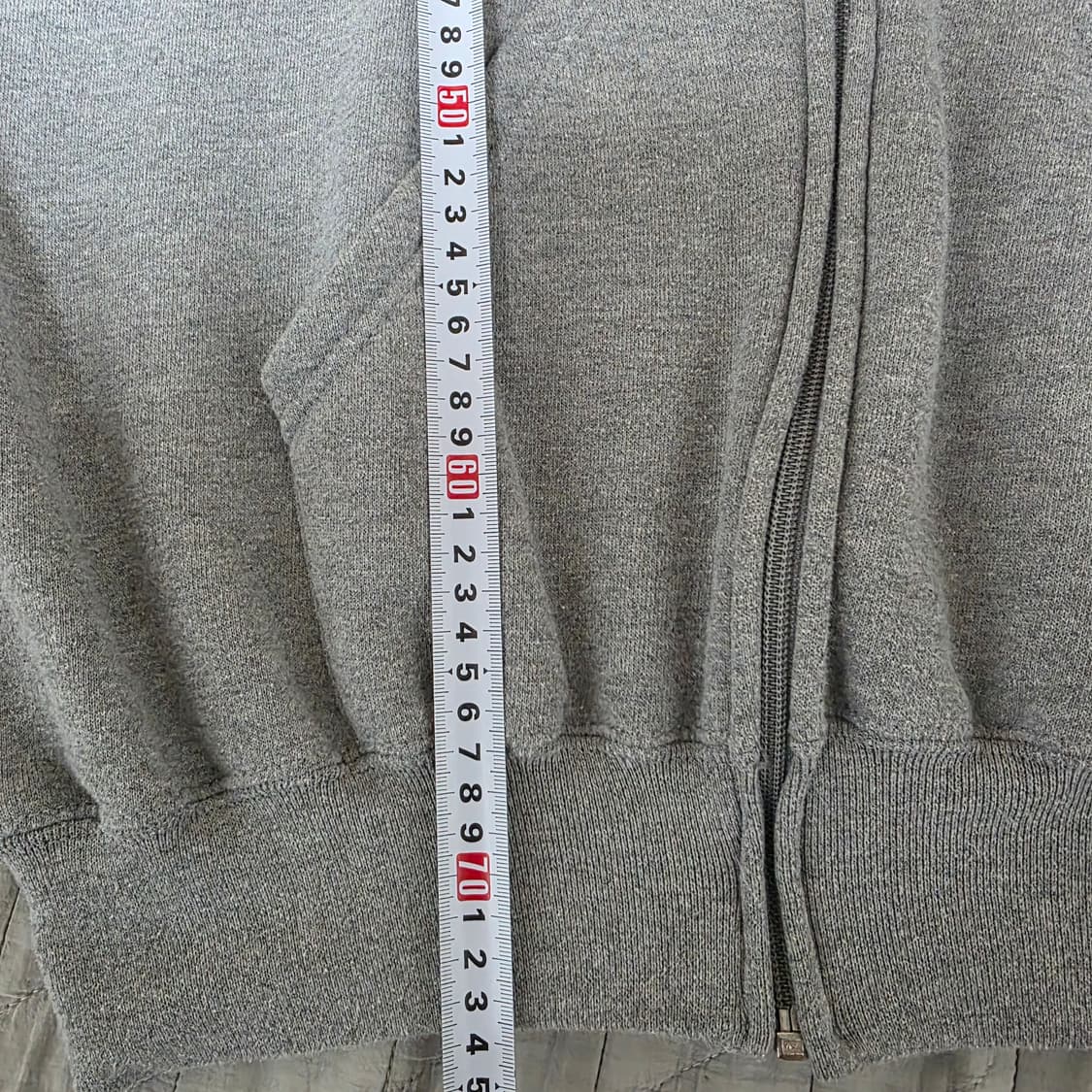 [XL] 90s 러셀 애슬레틱 후드집업 헤더 그레이 ver. 롱 상품이미지8