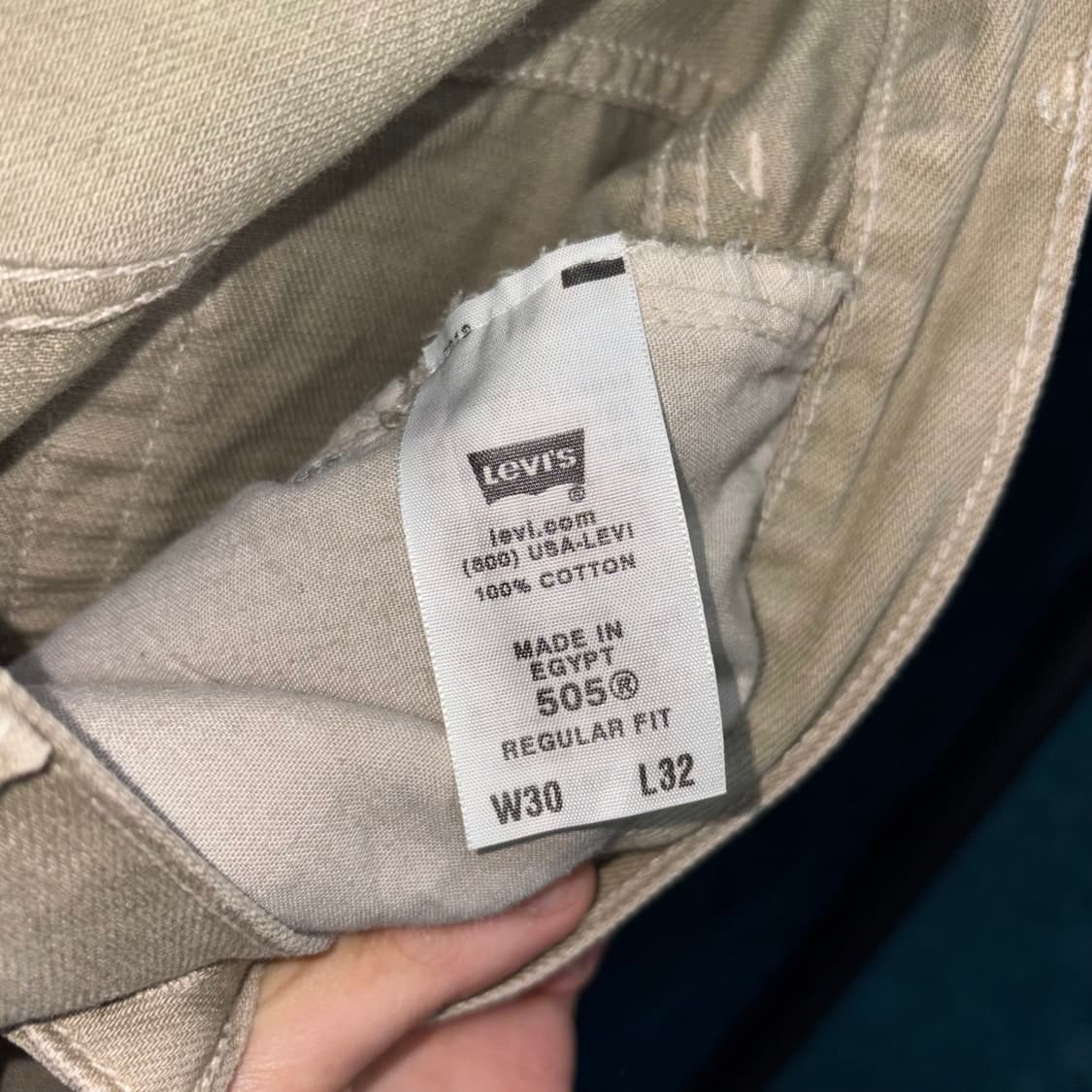 (32) 리바이스 505 베이지 데님 팬츠 상품이미지6